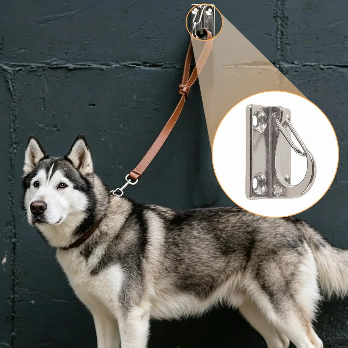 Riven Crochet mural pour corde chien acier inoxydable attache laisse accessoire entraînement jardin terrasse véranda