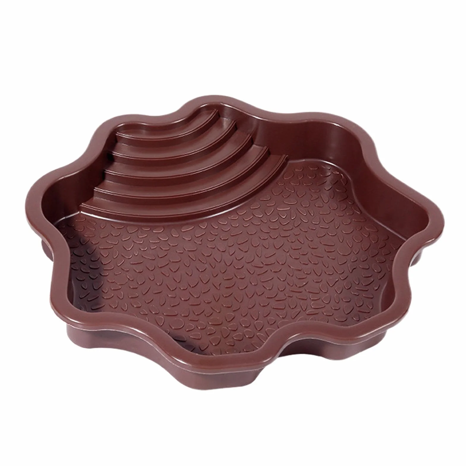 Plat à tremper pour reptiles, bol d'eau et nourriture avec marches pour tortue de piscine