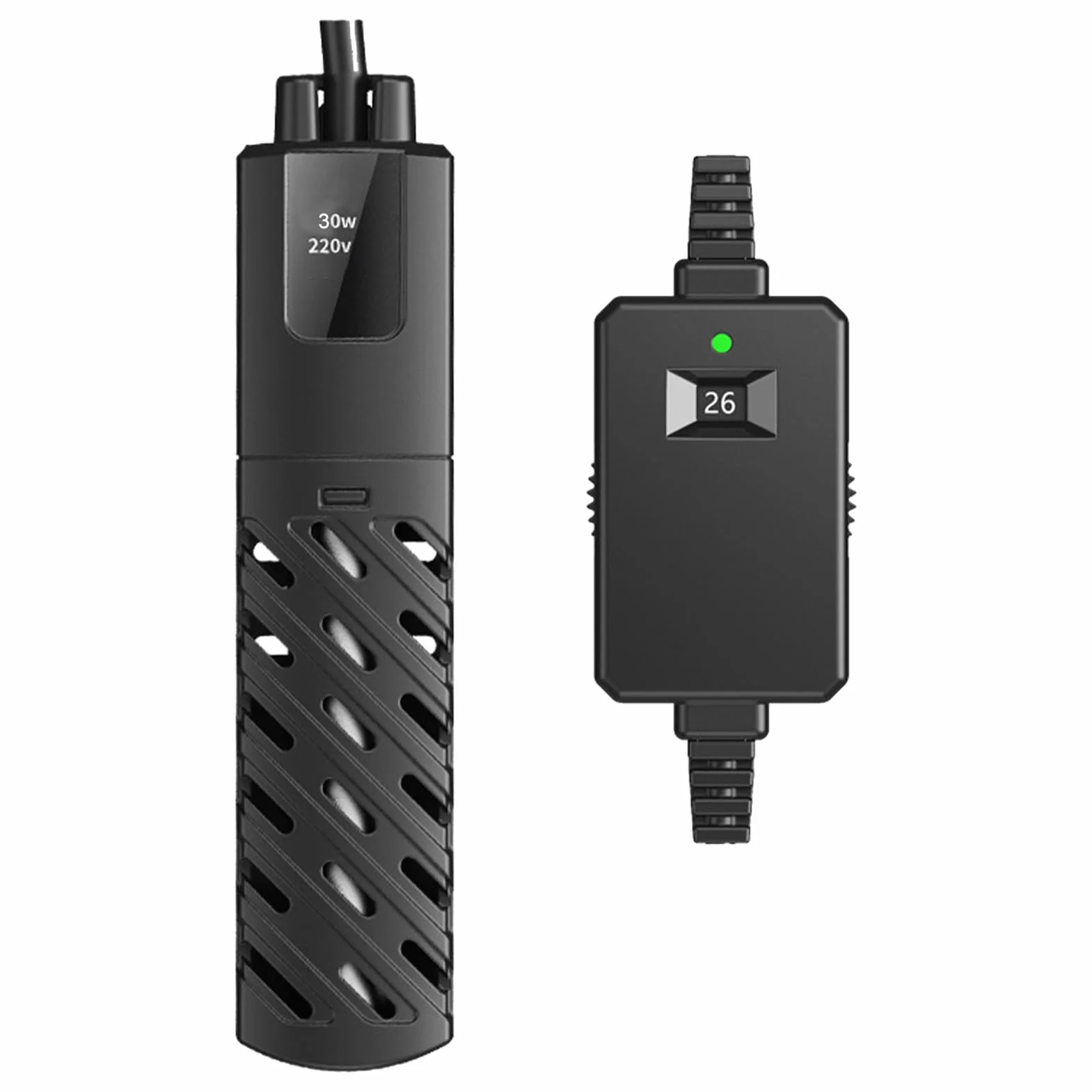 GERUI Mini Chauffage d'aquarium 15L, 100-240 V, 50/60 Hz, Plage de contrôle de la température : 20 °C à 34 °C, utilisé pour Aquarium et Aquarium PTC Isolation Thermique constante Automatique Fine