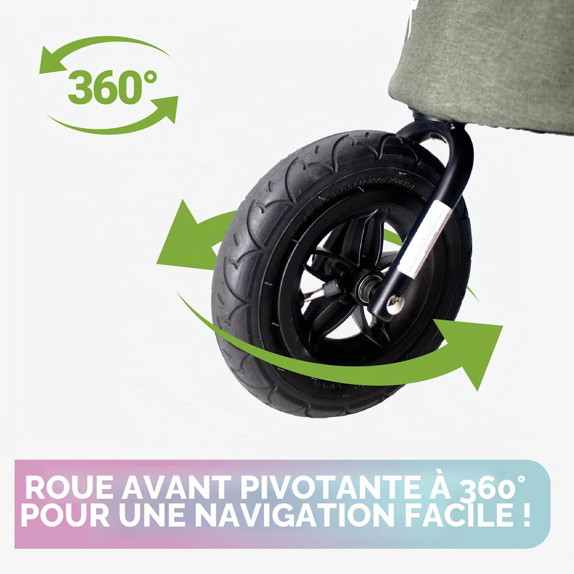 Breeze Black | Remorque de vélo de Luxe pour Chien | Jogger de Grande Taille | Pliage à Une Main | Pneus pneumatiques | Housse de Pluie Incluse | Pompe à Pneu | Adaptateur de vélo