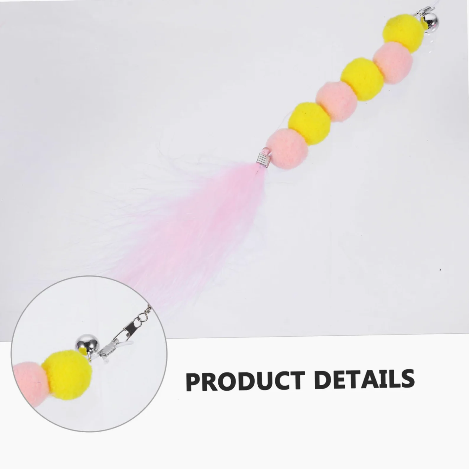 Jouets pour Chats, Ensemble de Jouets for Chat avec Canne télescopique à 3 Sections et 7 têtes Rechange, bâton pêche interactif