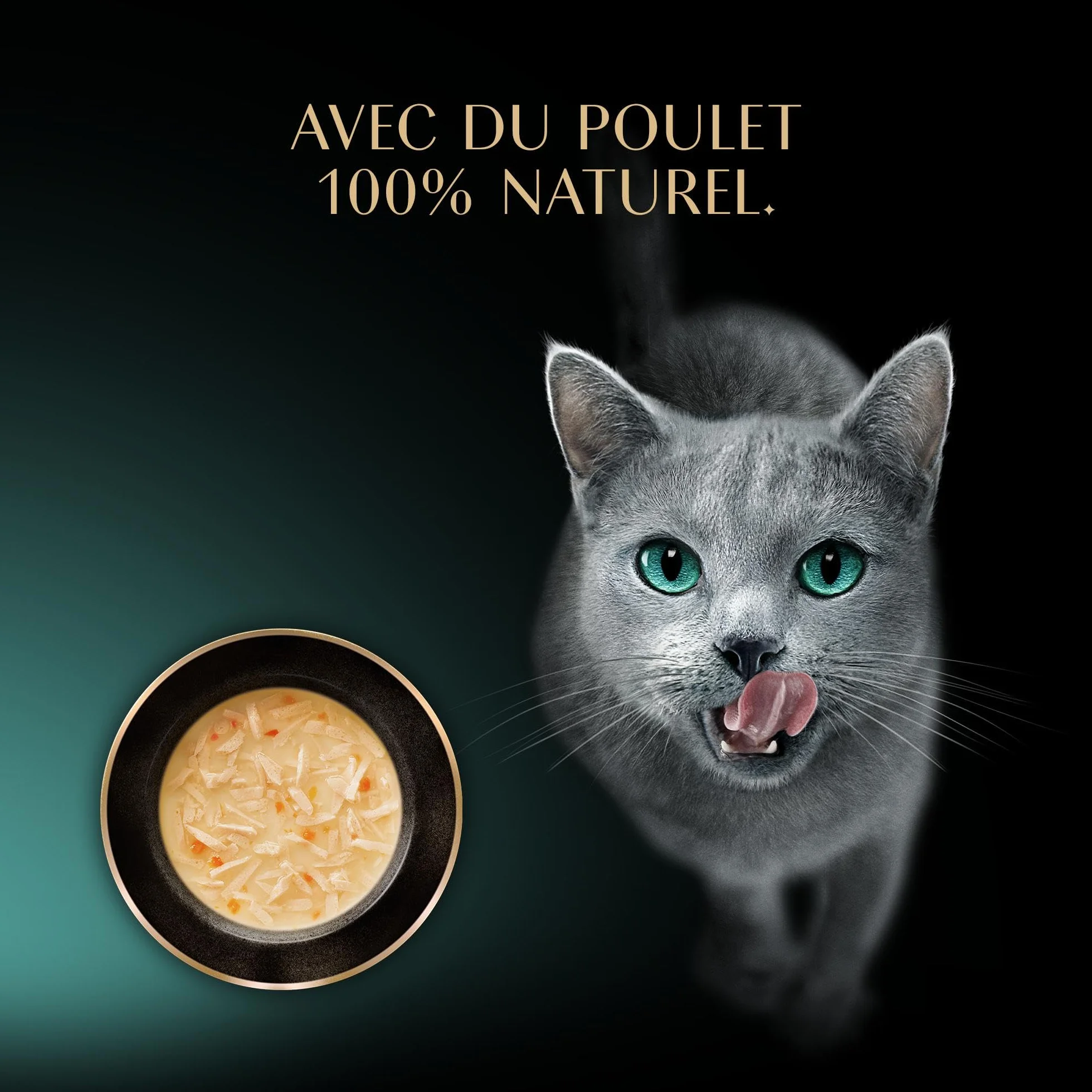 SHEBA Soupe Sachet de Nourriture Humide pour Chat Adulte au Poulet, Pack de 40 (10 x 4 x 40 g)