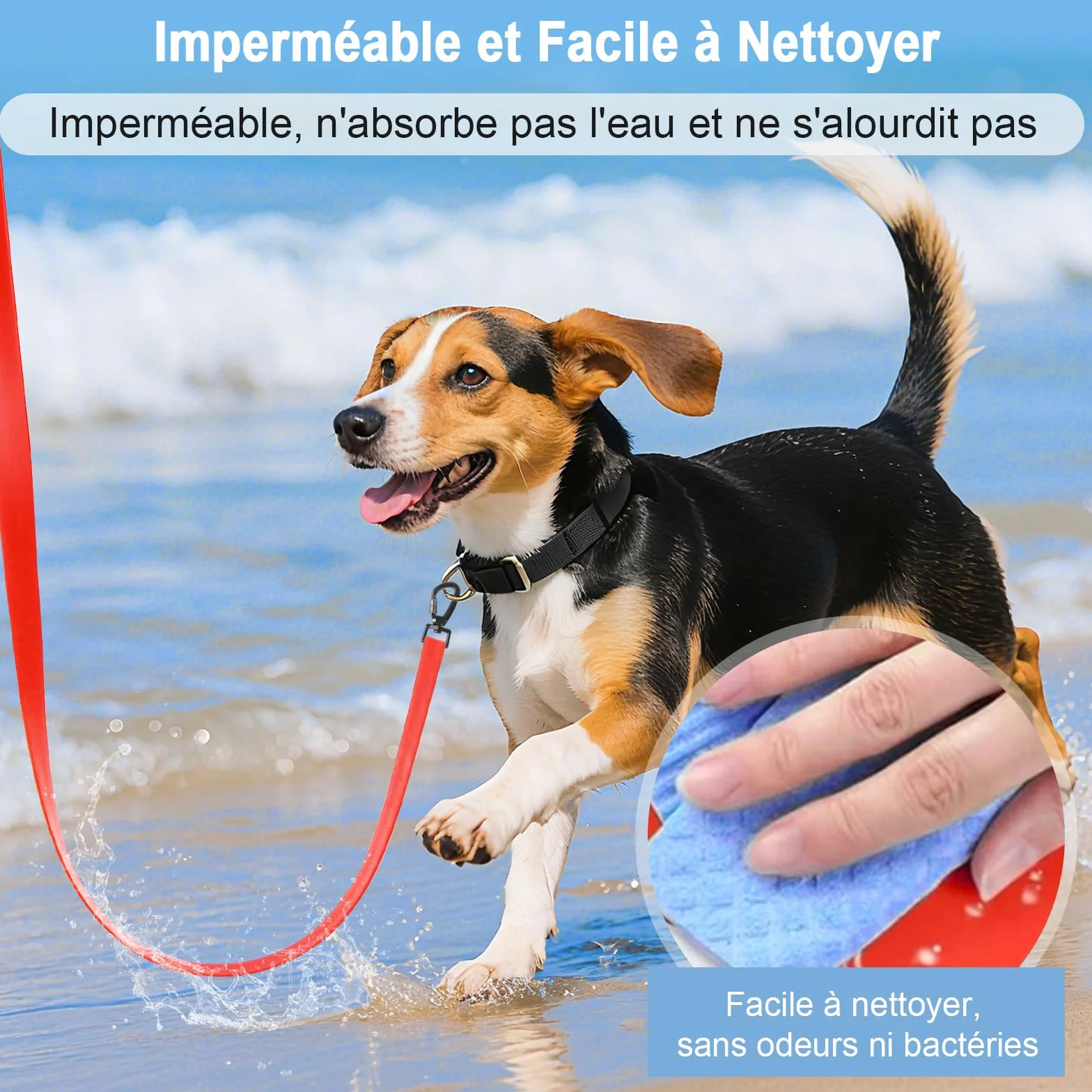 Longe pour Chien 1,8M-30M Laisse de Dressage étanche pour Chiens