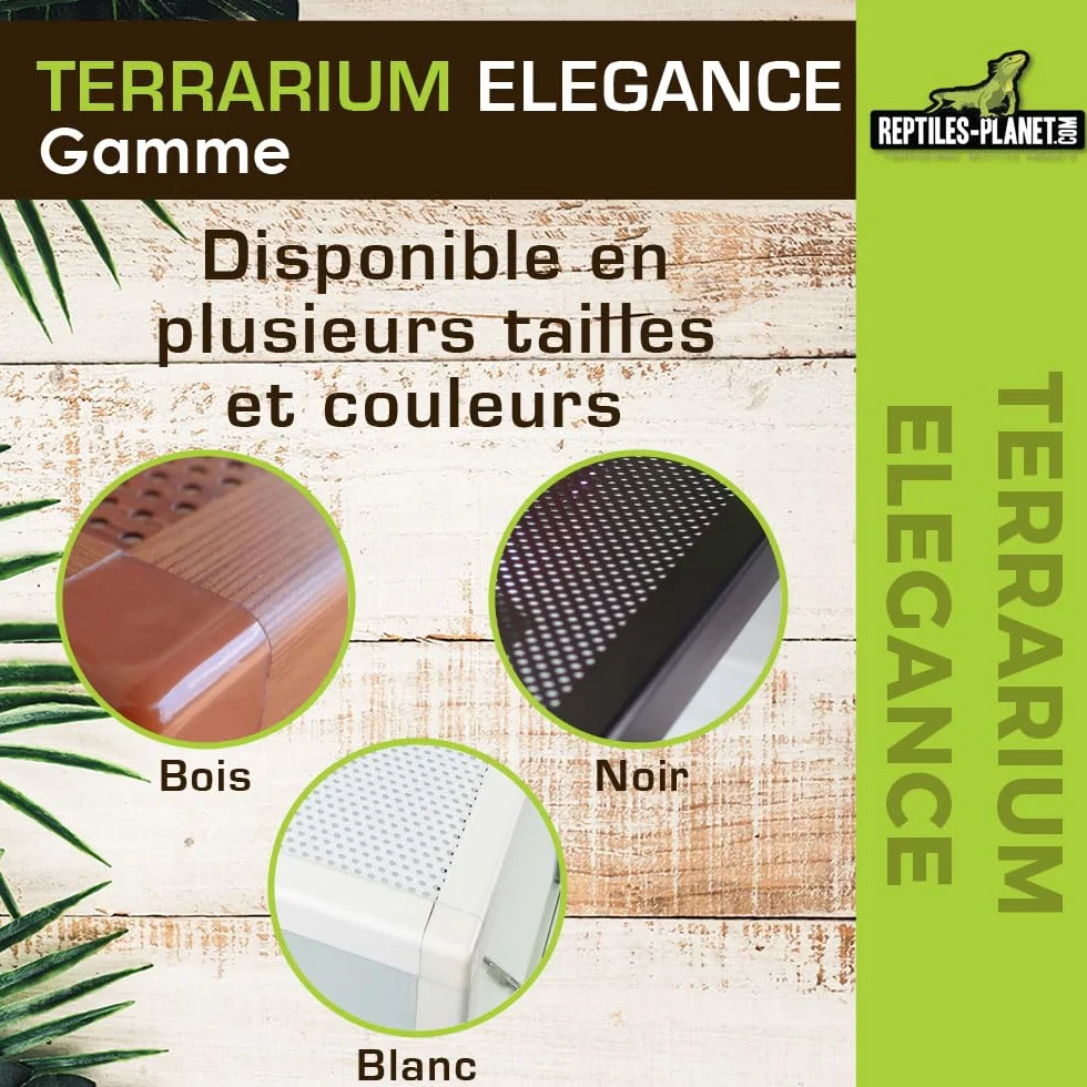 Reptiles Planet Terrarium Aluminium Elegance Noir 100 x 45 x 50 cm