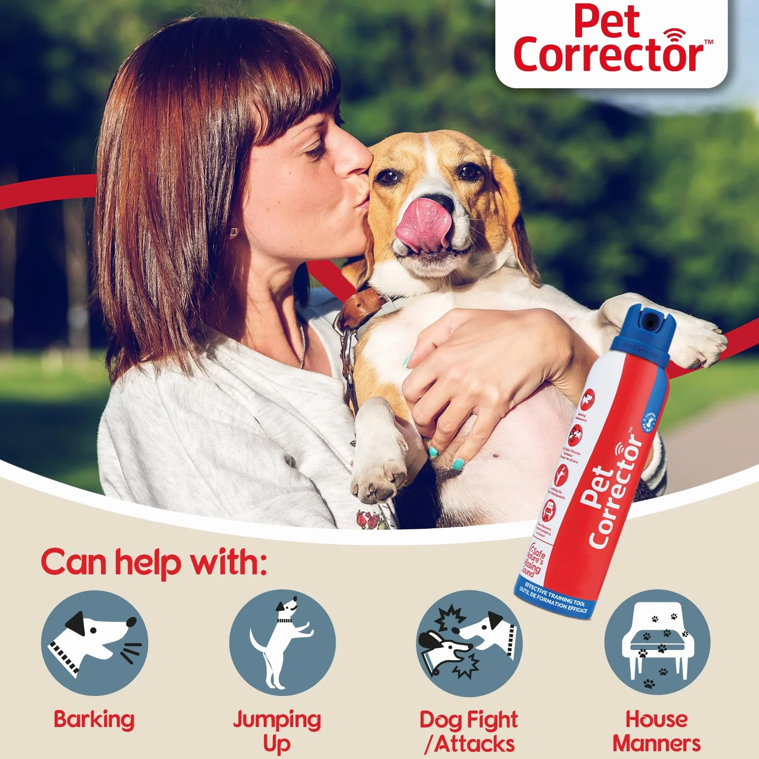 Pet Corrector Spray Dressage Chien Contrôle Comportements Indésirables Aboiements Sauts 50ml Paquet de 2