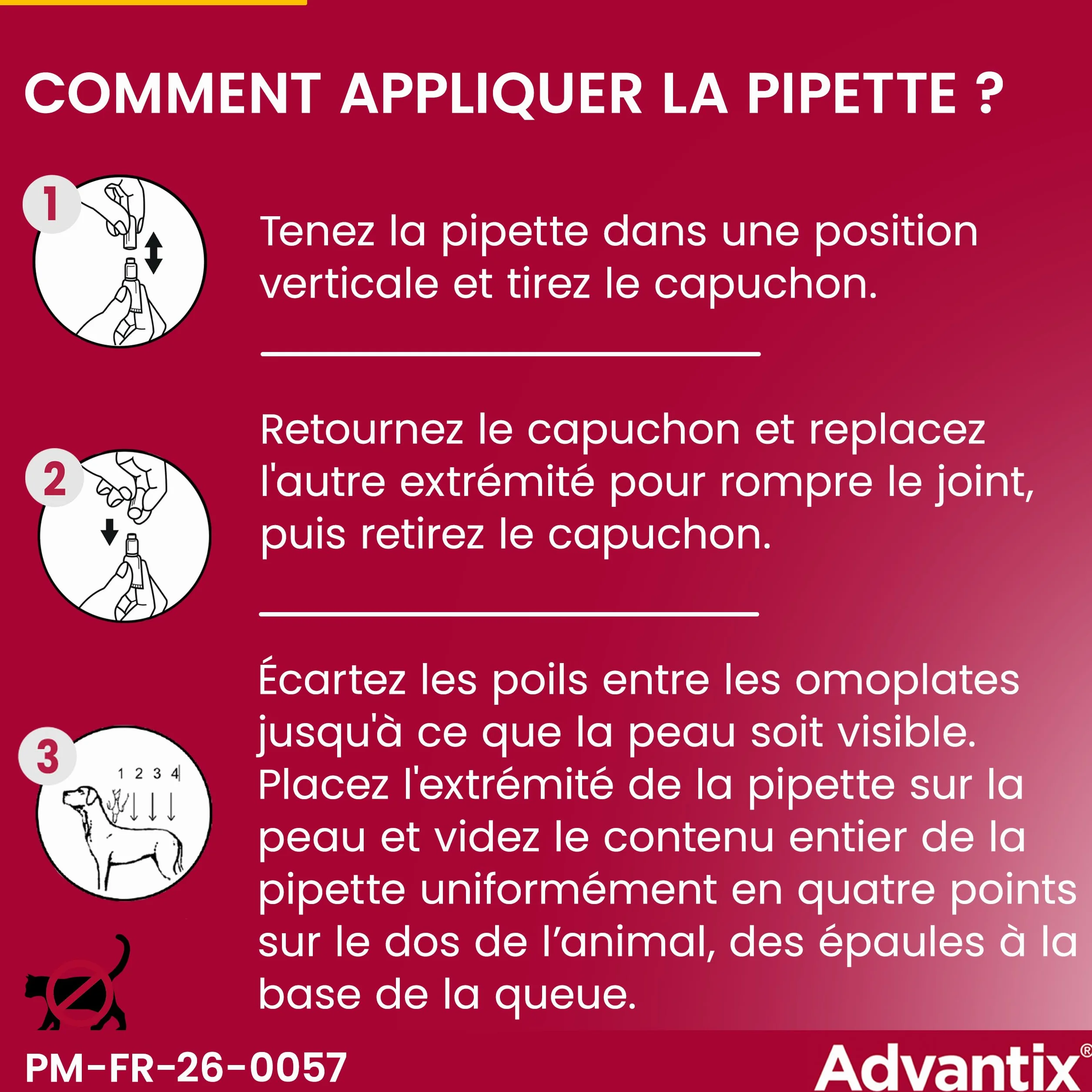 Advantix Chien Moyen 10-25 kg Pipettes 6 Parasites Traitement 4 Semaines 6 x 2,5 ml