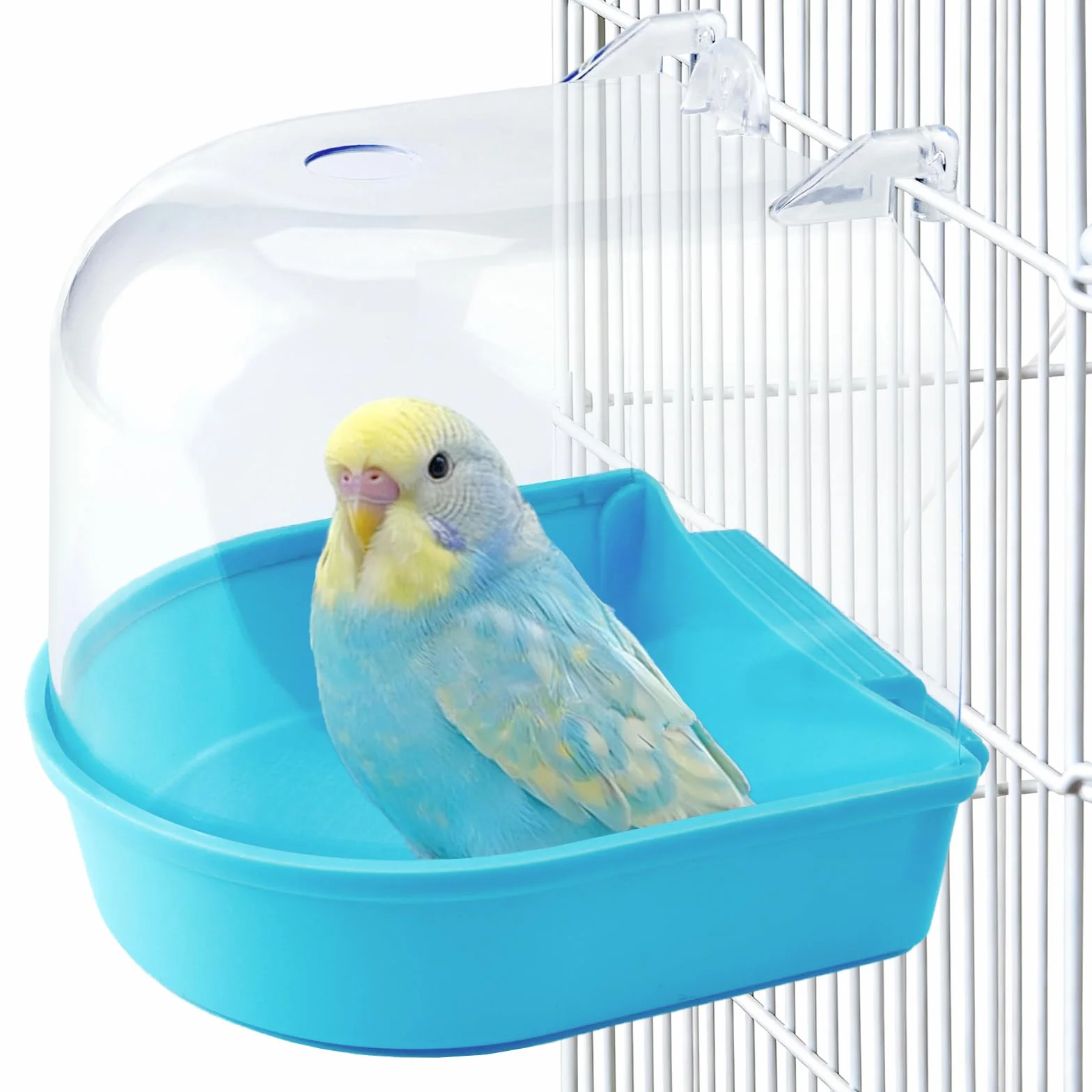 Baignoire pour Perroquet, Cage en Plastique Suspendu, Accessoires pour Oiseaux