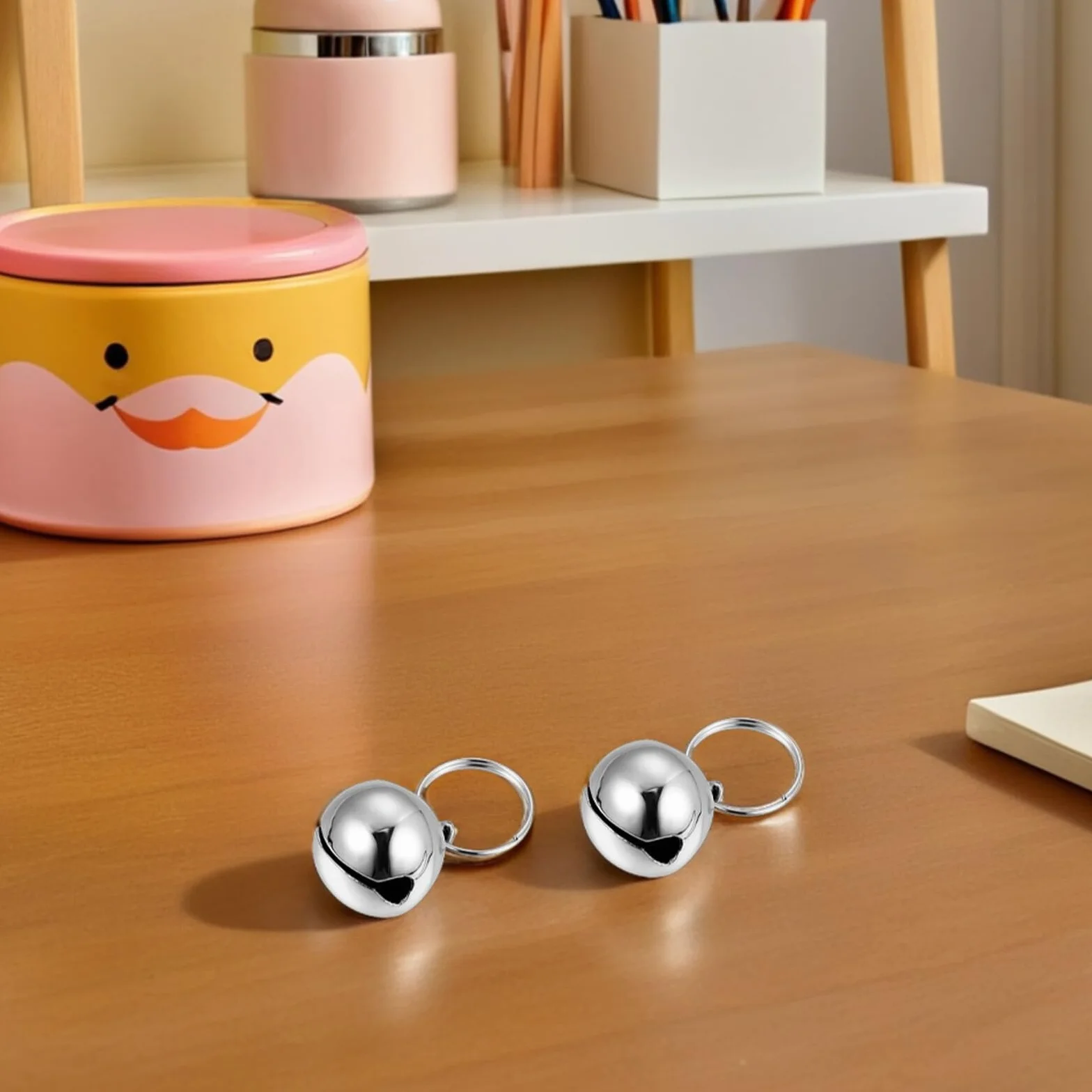 Clochettes en Métal Argenté pour Collier d'animaux, Son Clair, Fixation Facile, Accessoires Festifs pour Extérieur