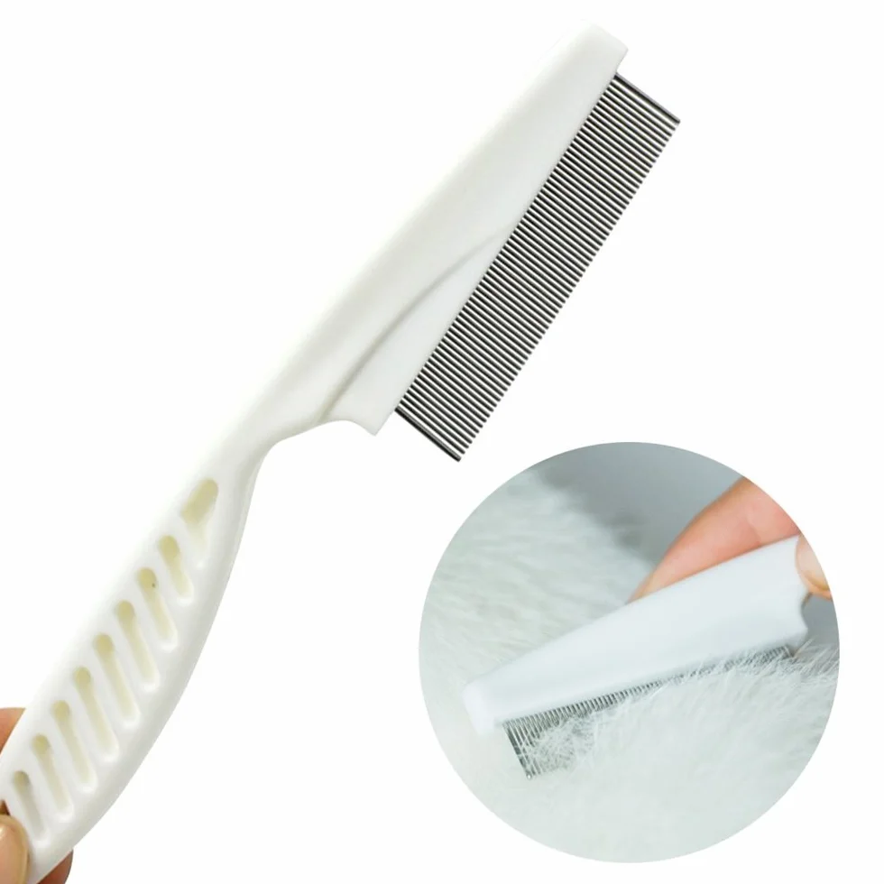 Brosse de toilettage anti-puces acier inoxydable Peigne Profi 18 x 4 cm pour chat et chien
