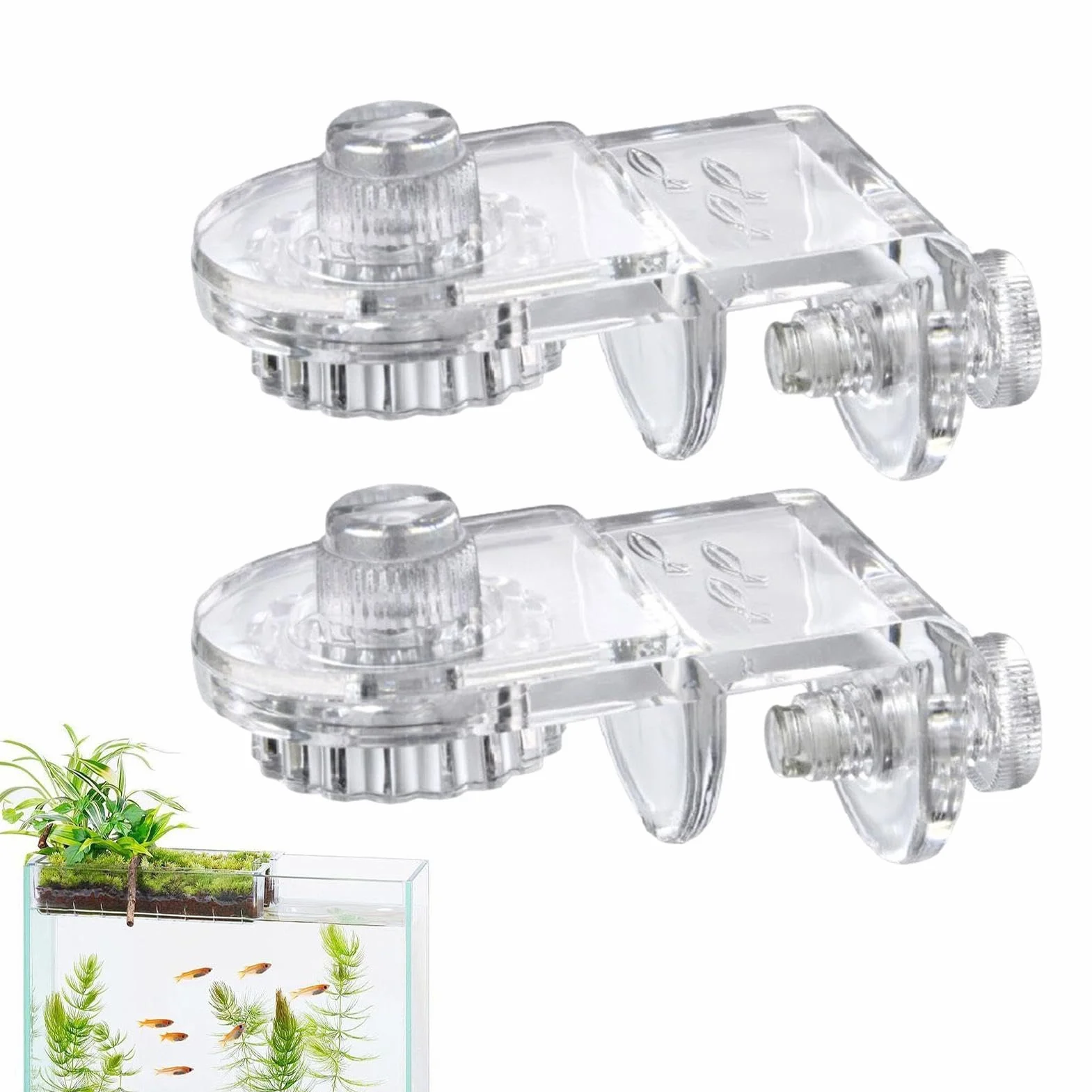 Clips de couvercle d'aquarium sans bord | Pince de filet anti-saut en acrylique – Accessoires d'aquarium