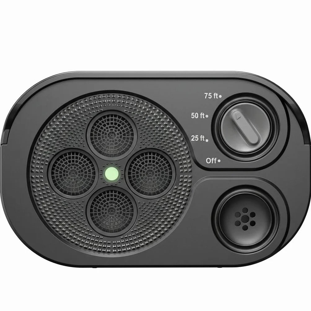 Répulseur de Chien à Ultrasons Anti-Aboiement, 3 Modes, Portée 20m, Batterie 2000mAh Rechargeable USB-C, IP65, Noir
