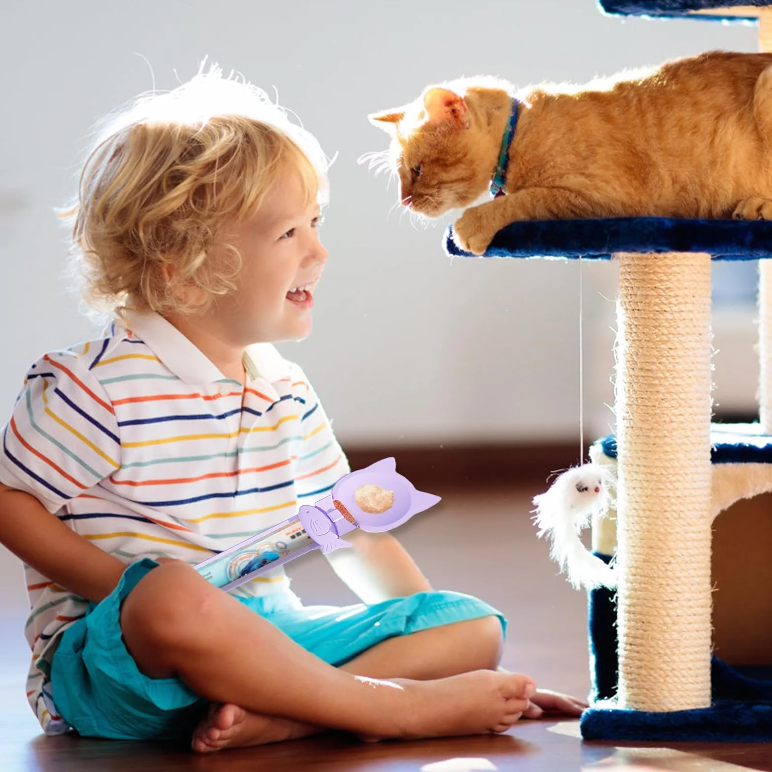 Distributeur de friandises pour chat Happy Spoon cuillère multifonction pour purée et collations liquides
