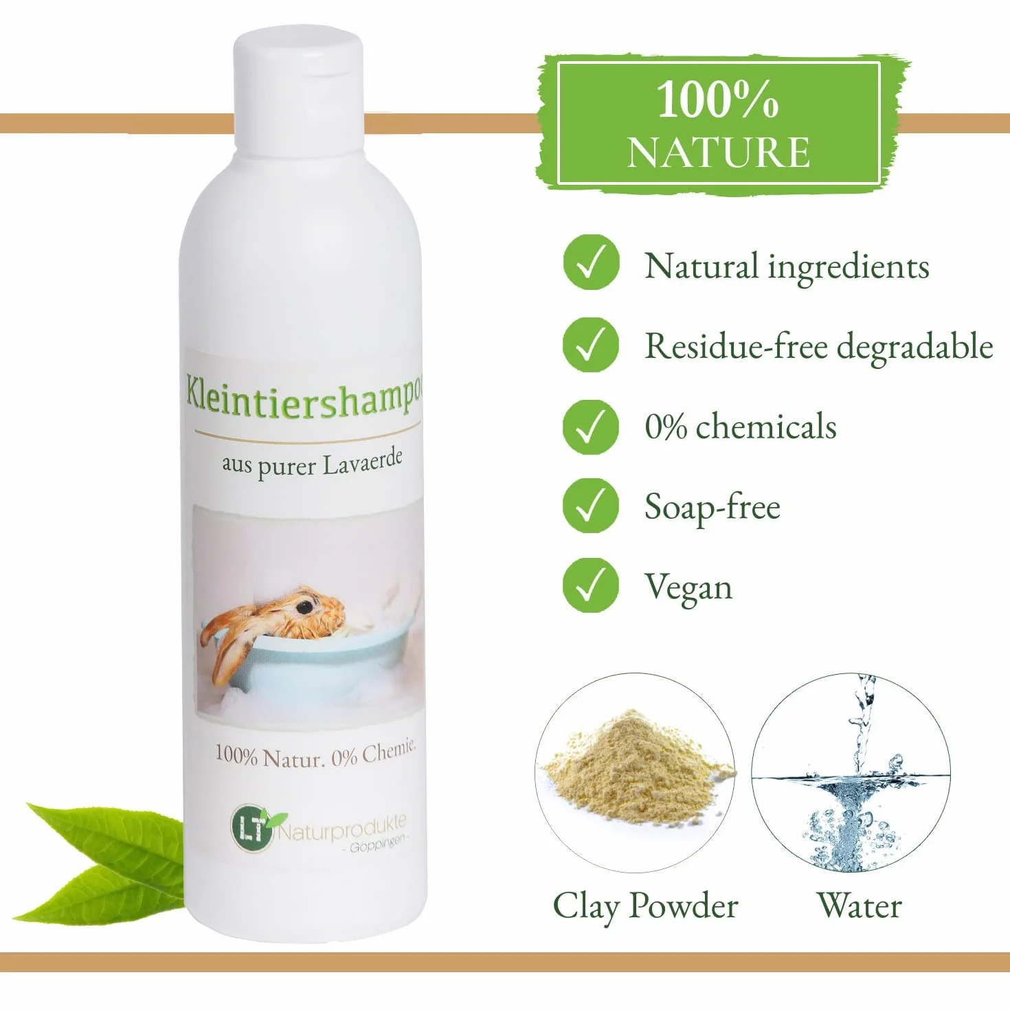 Shampooing Naturel Lapins Ghassoul Marocain 250ml