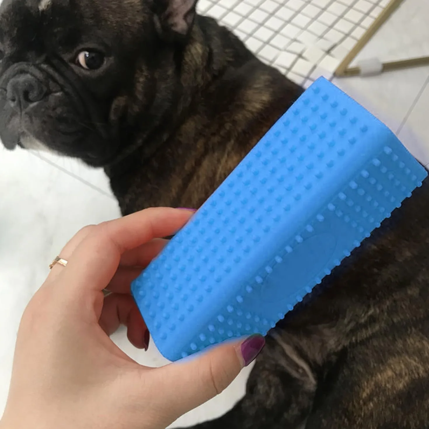 Brosse À Cheveux Collante avec Colonne en Silicone, Brosse De Nettoyage Creuse pour Animaux De Compagnie
