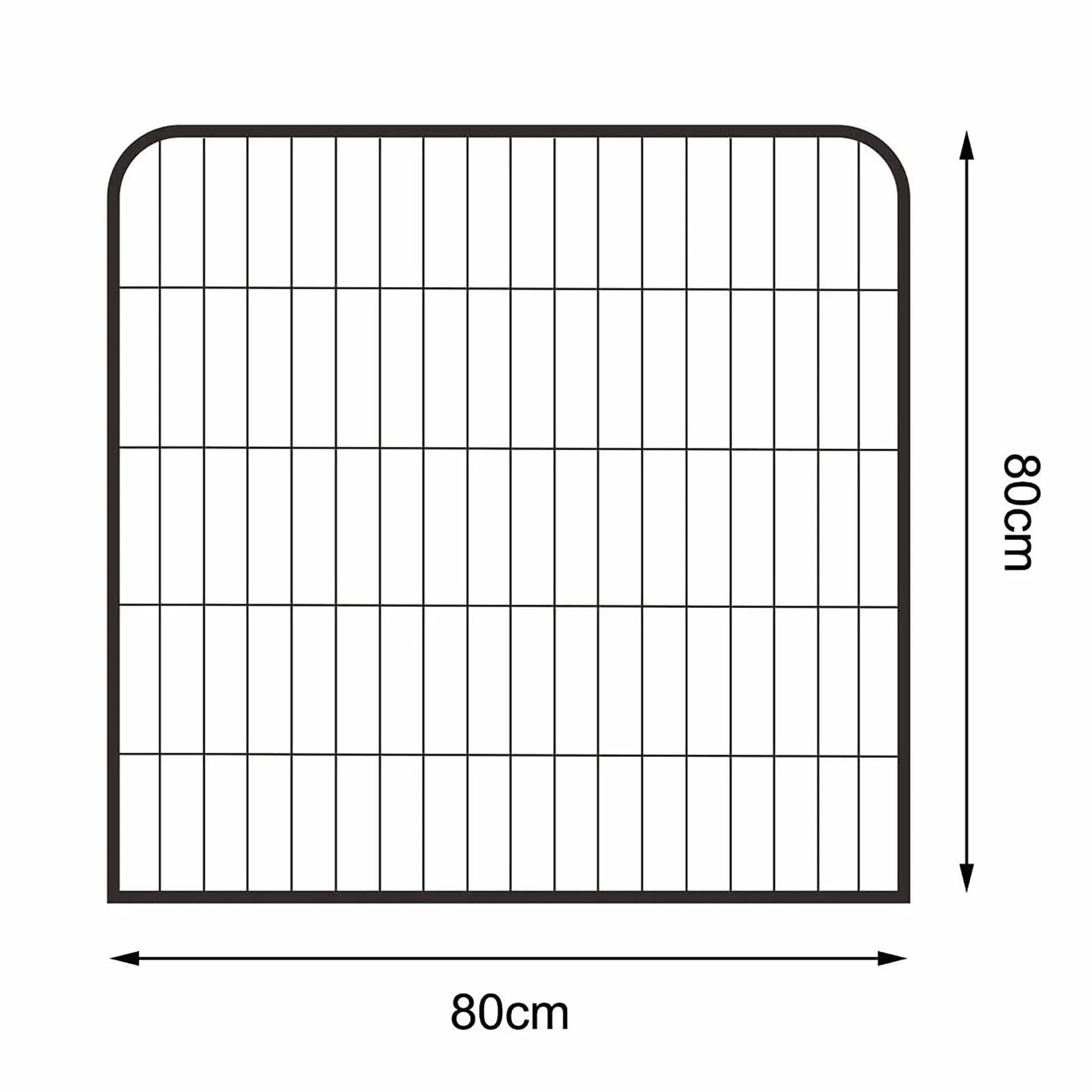 Lionto Enclos pour Chiots Métal Robuste 80x80 cm Parc Extensible avec Porte Verrouillable Résistant aux Intempéries 8 Éléments