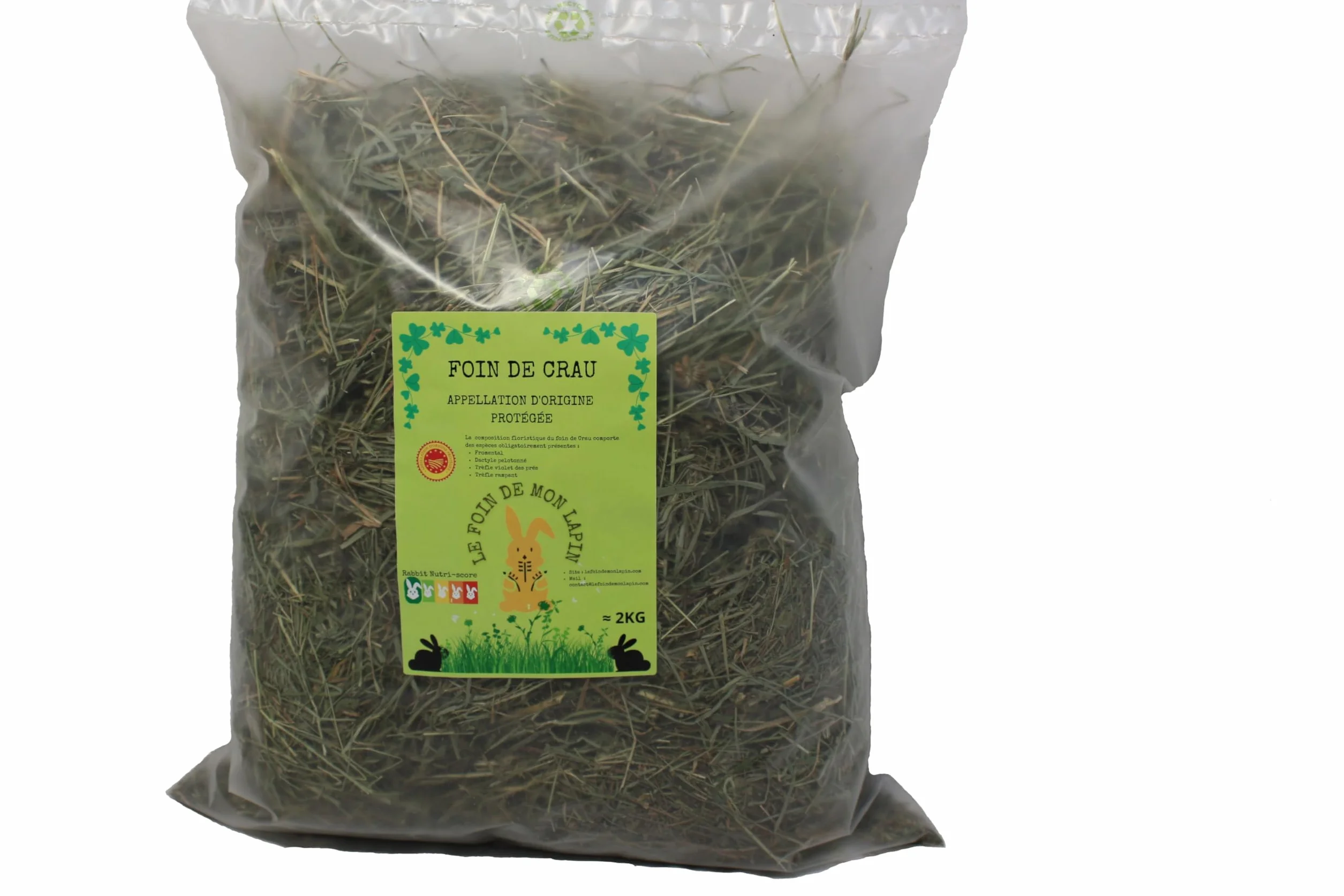 Foin De Crau AOP/AOC 2kg pour Lapin et Rongeur