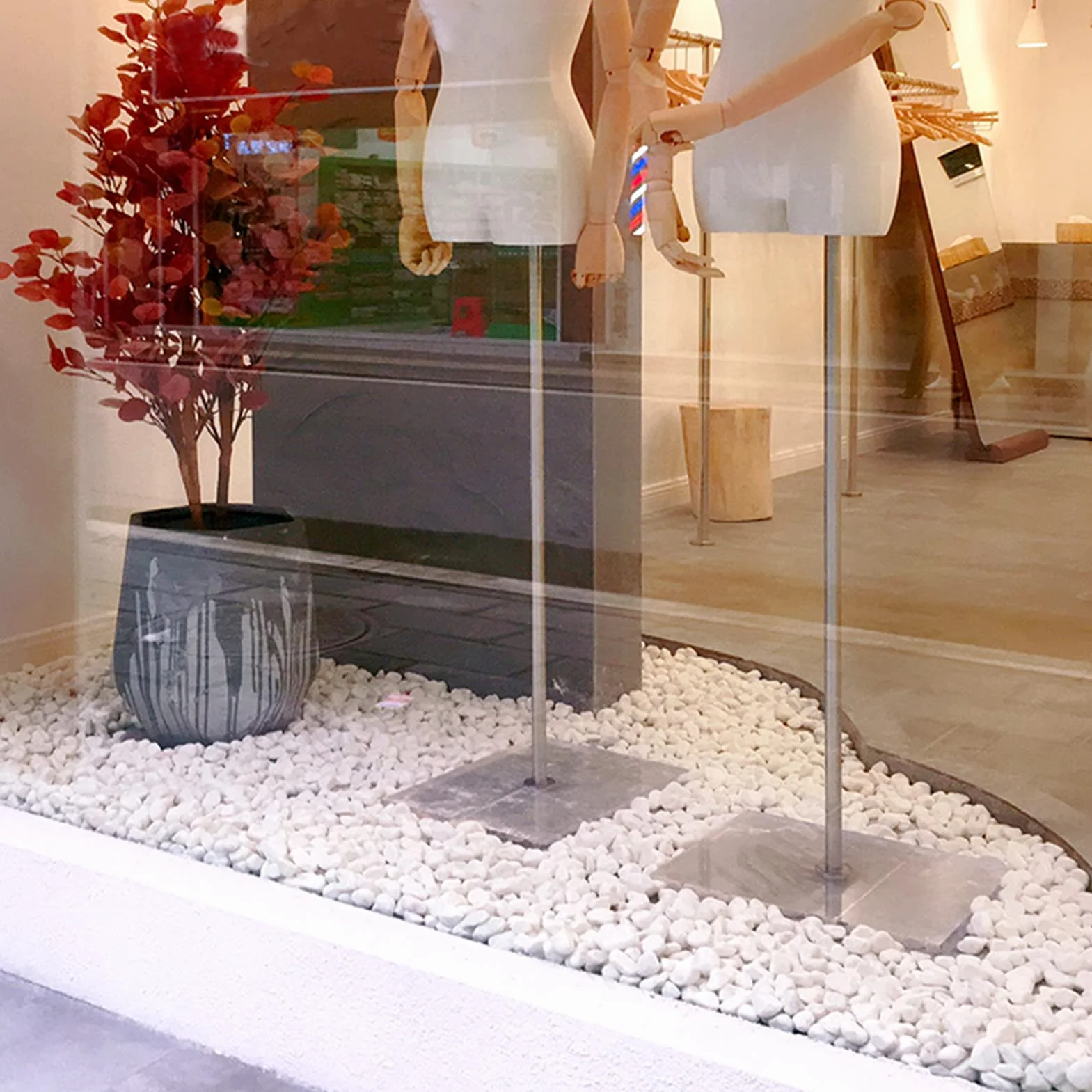 1 kg de galets blancs décoratifs naturels polis pour plantes, décoration d'intérieur, gravier d'aquarium, remplissage de vase, jardin féérique, aménagement paysager extérieur