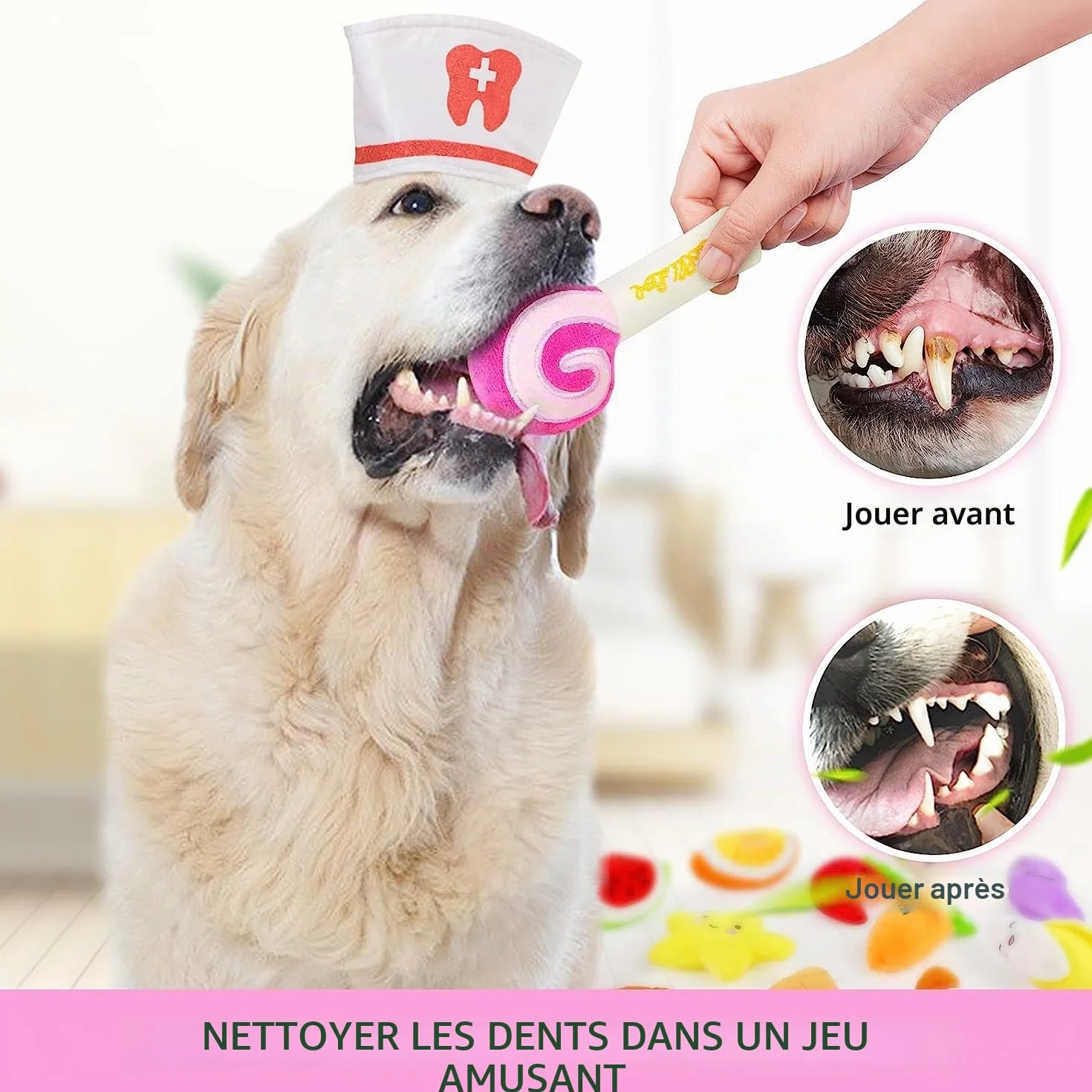Legend Sandy Lot de 14 Jouets couineurs en Peluche pour Chiens Fruits Légumes