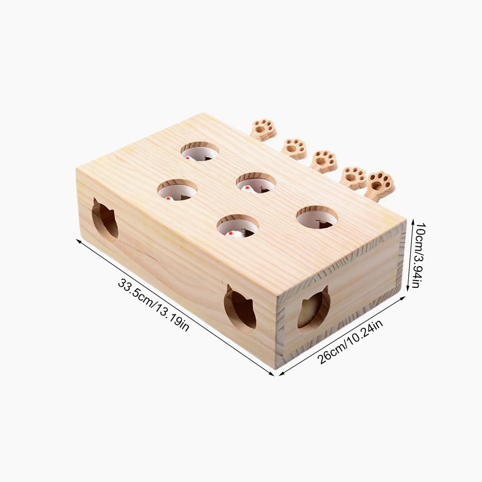 Interactifs Chat Puzzle Souris Mobile, Exercice | Puzzle Tape-Taupe En Bois Chatons Relaxant Pour Chats D'Intérieur Anti-Ennui Stimulation Mentale Exercice Instincts Naturels