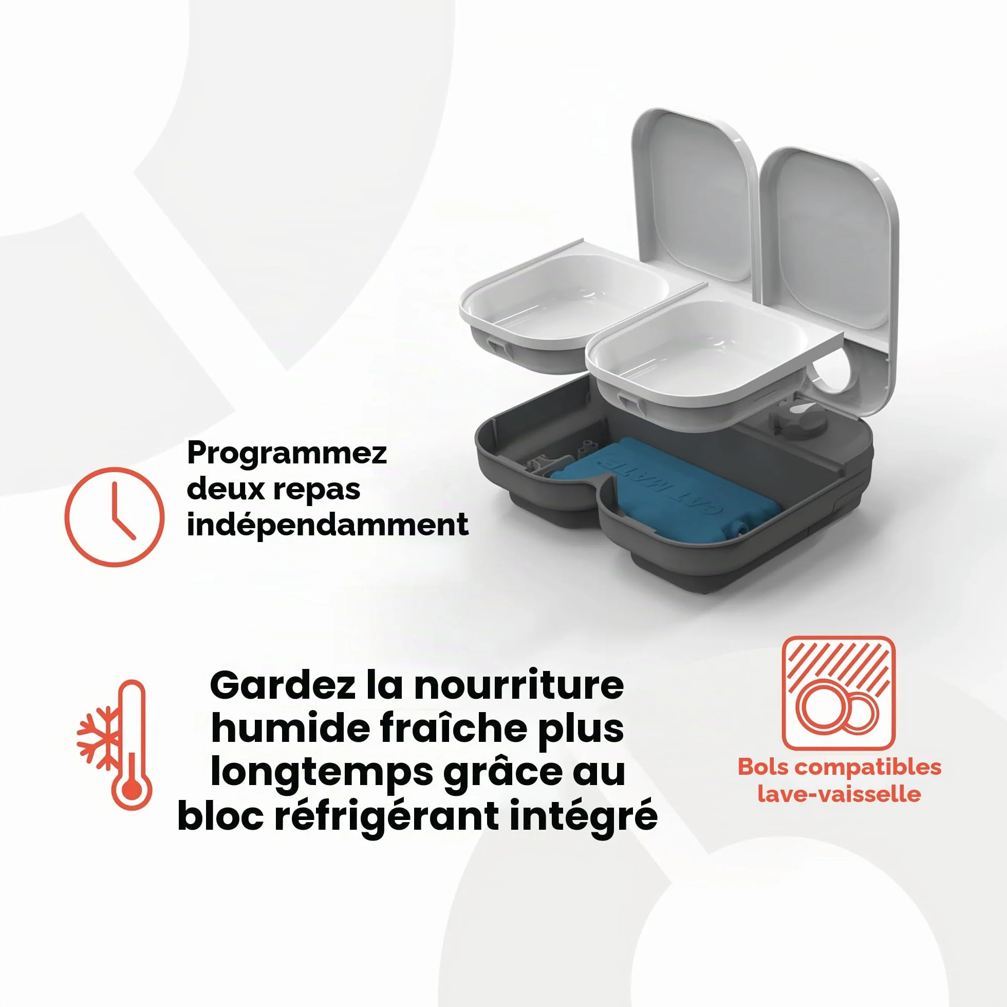 Kerbl Cat Mate Distributeur Automatique de Nourriture Programmable 1-3 Repas