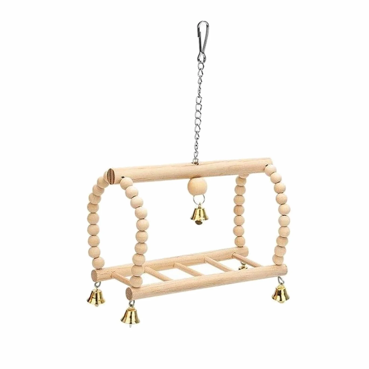 Pont Suspendu en Bois pour Oiseaux, Escalier Balançoire Pinsons Perruches