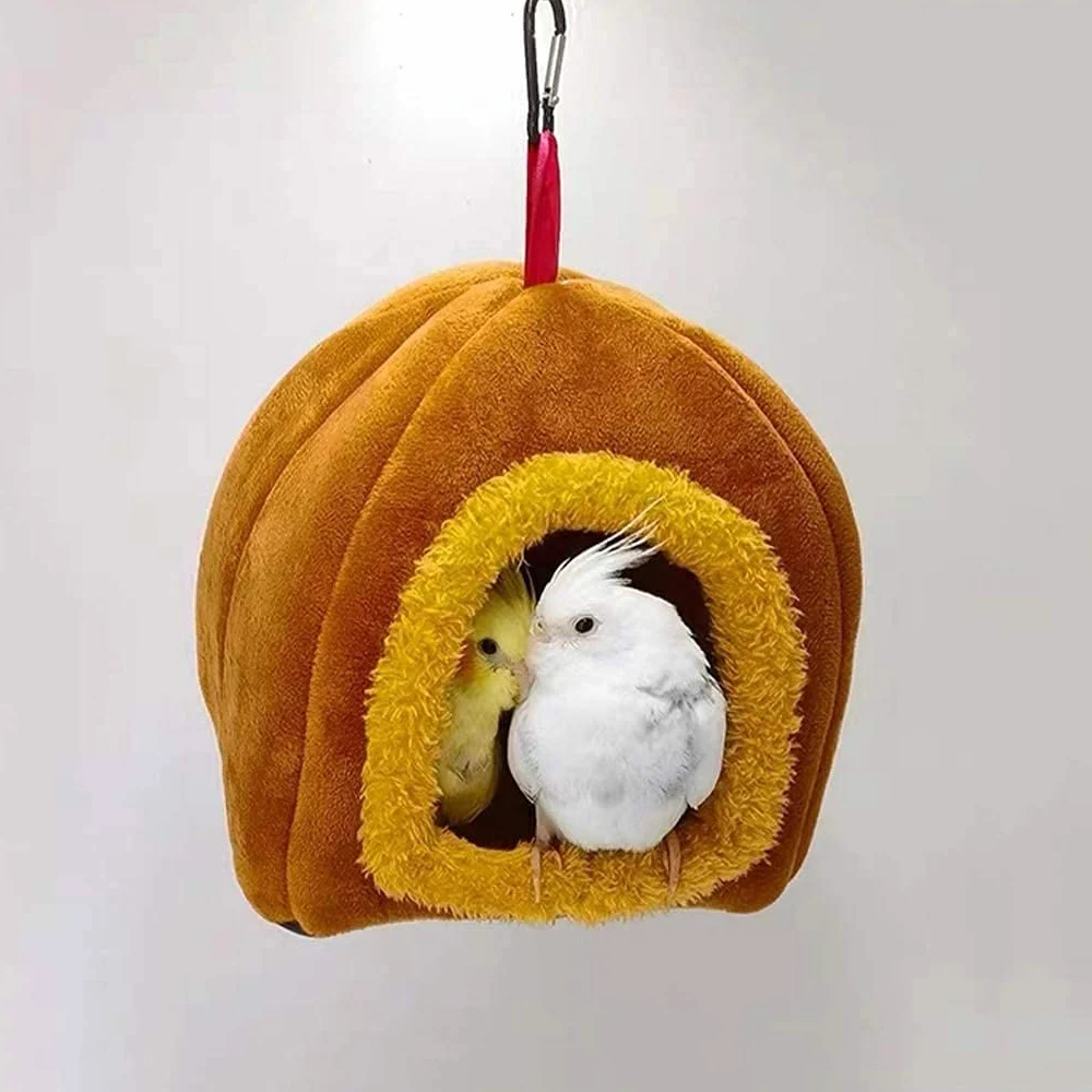 Nid Oiseau Cage Oiseau Perroquet Hamac Animal de Compagnie Suspendu balançoire lit Grotte Oiseaux Cage Maison décor Oiseaux Fournitures Perroquet Peluche nid Hiver Chaud hamac 916