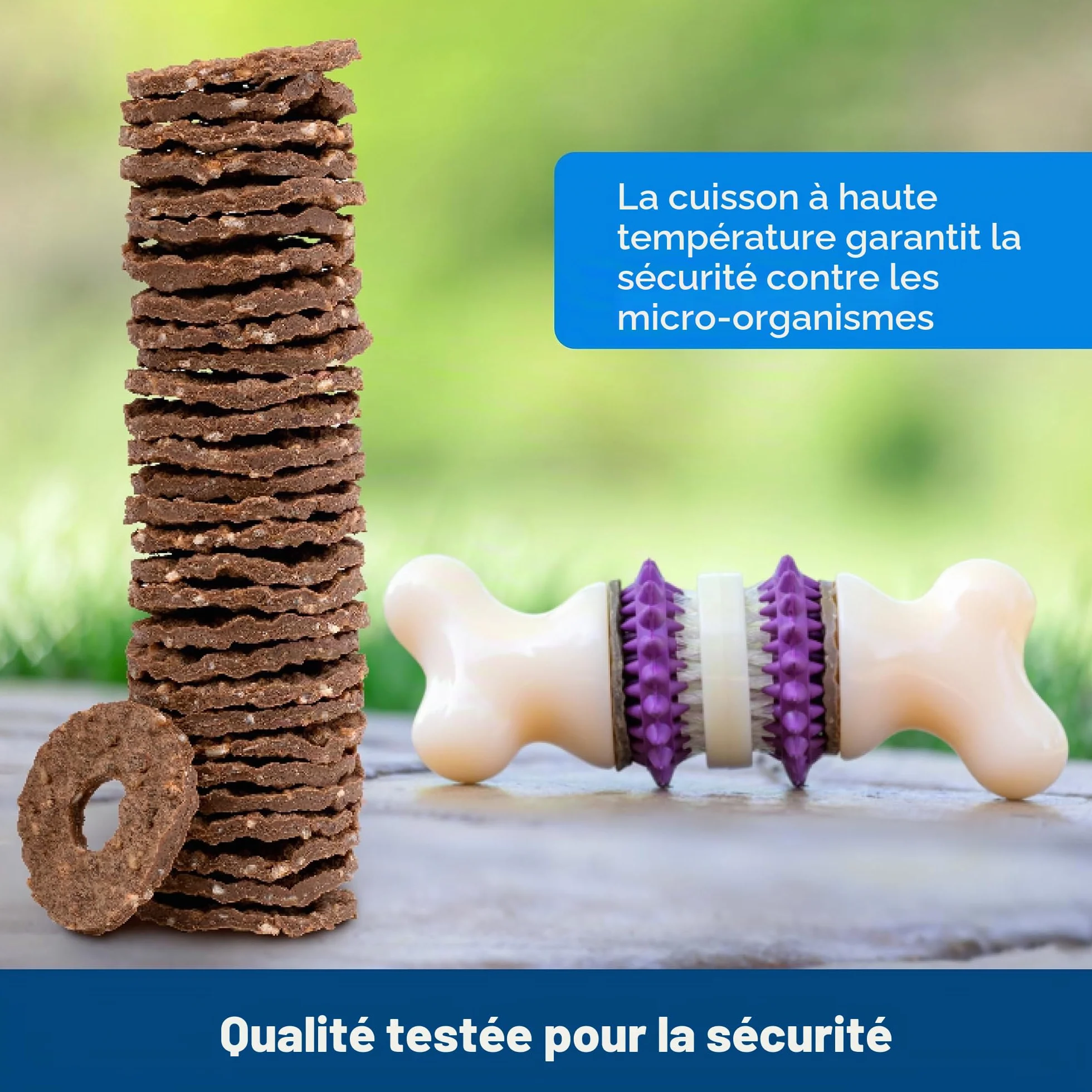 PetSafe Anneaux Friandises Peau Bœuf Jouet Busy Buddy Chien 16 Pièces Taille B