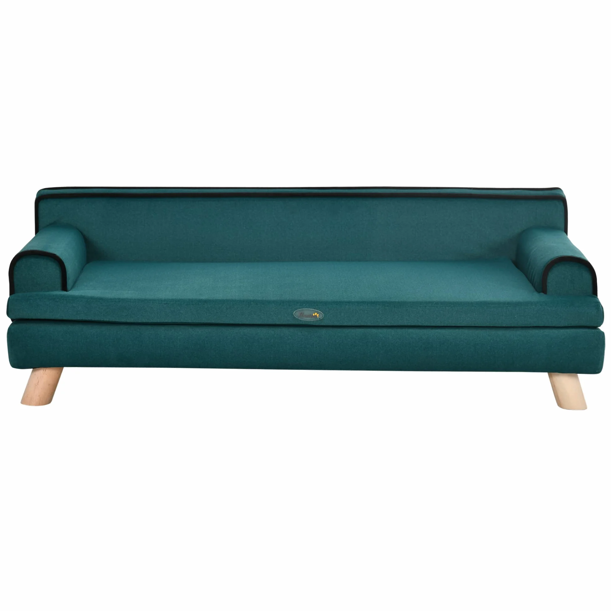 PawHut Canapé pour Chien Chat Design scandinave 100 x 62 x 32 cm Bleu Canard
