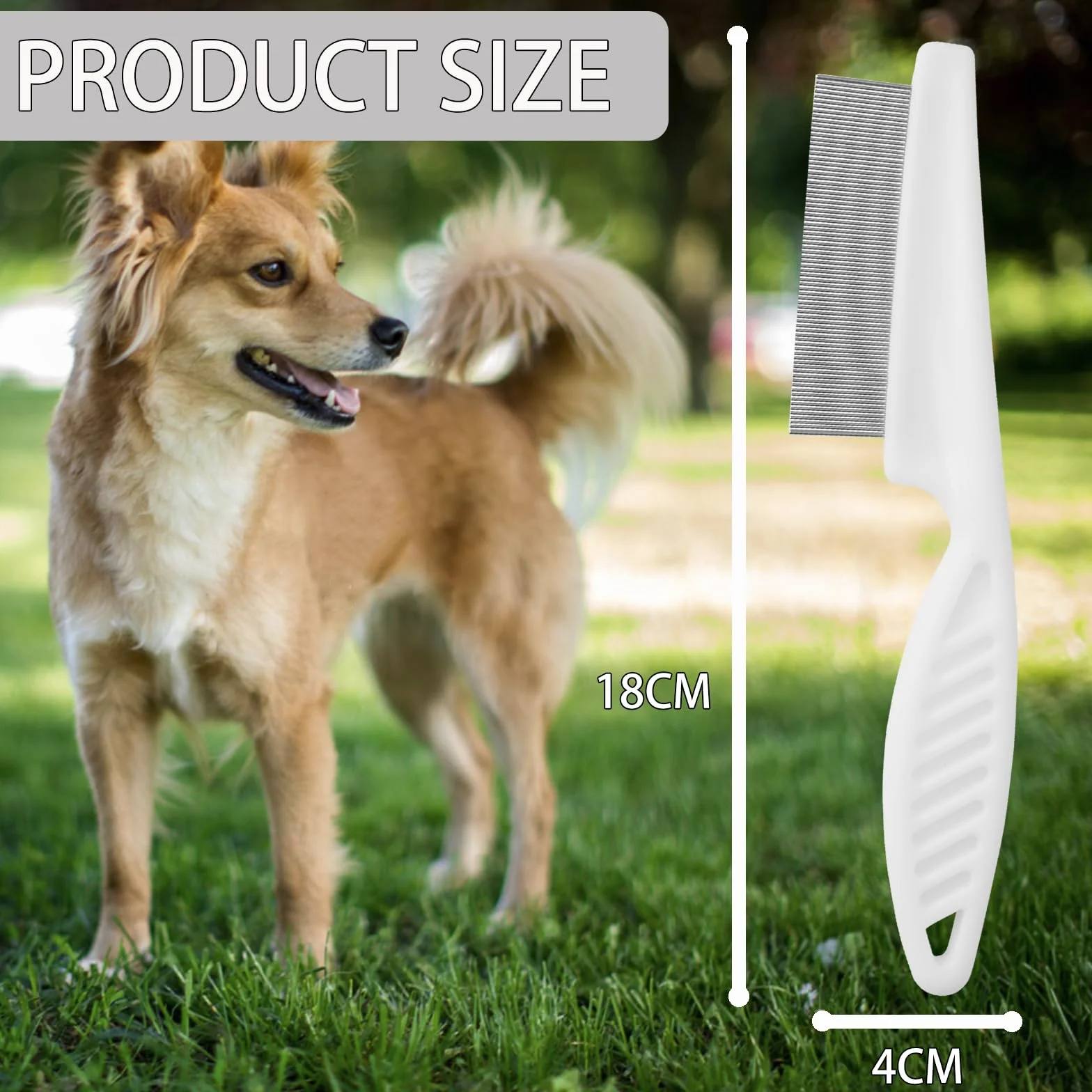 FlyWave Peigne Anti-Puces pour Chien et Chat, Démêle et Nettoie Poils Longs et Courts