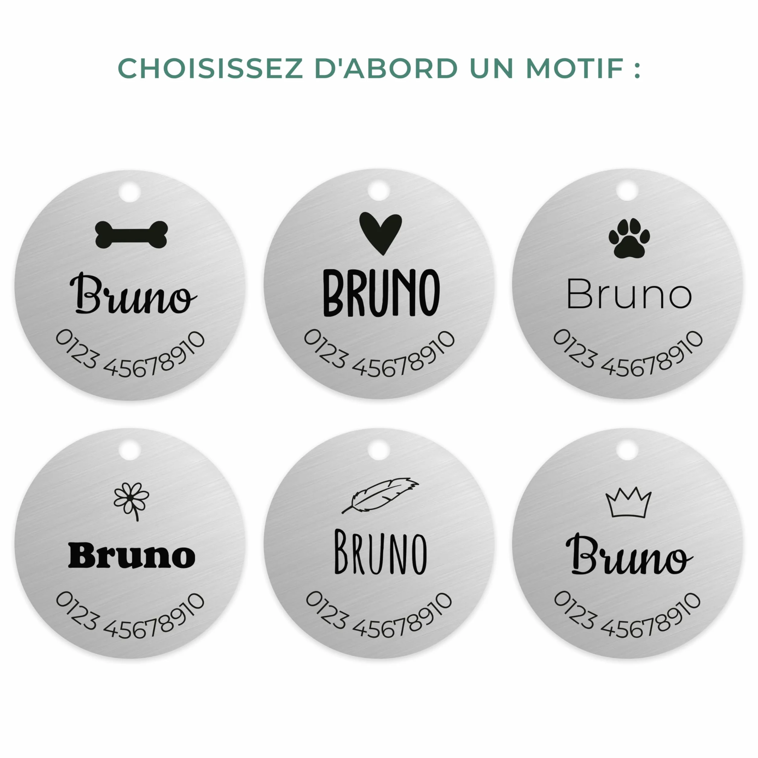 LAUBLUST Médaille pour chien personnalisée avec gravure pour collier - Tailles S, M, L | Cadeau personnalisé avec nom pour chiens et leurs maîtres - Accessoire pour chien | Boîte cadeau incl.