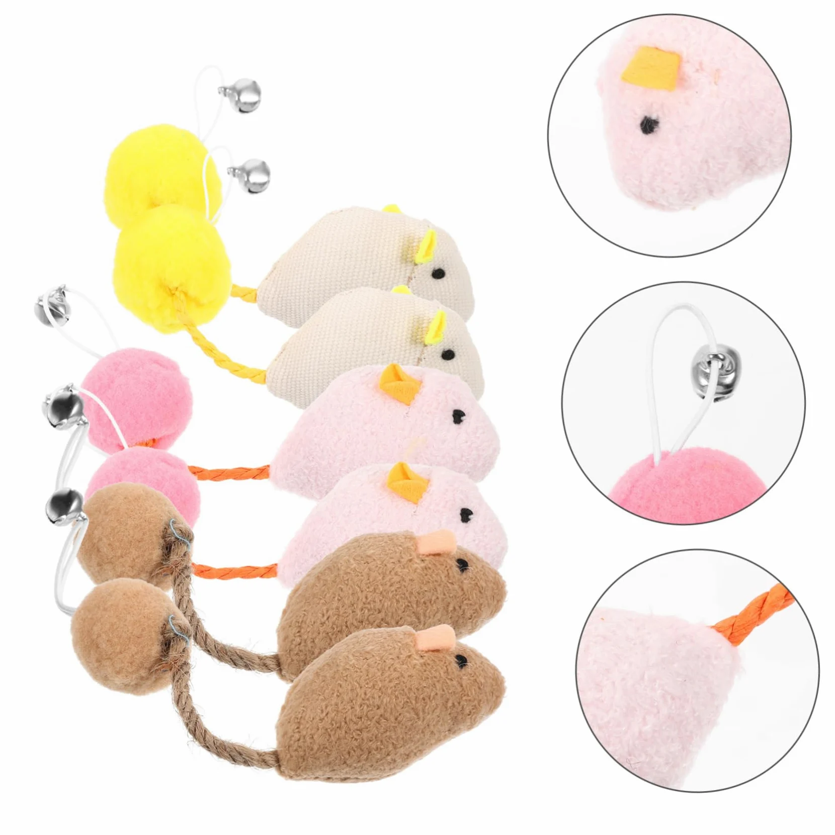 6 Pièces Souris avec Accessoires Interactifs pour Actifs Blancs