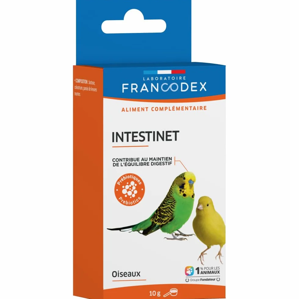 Francodex Intestinet 10 g pour Oiseaux équilibre digestif