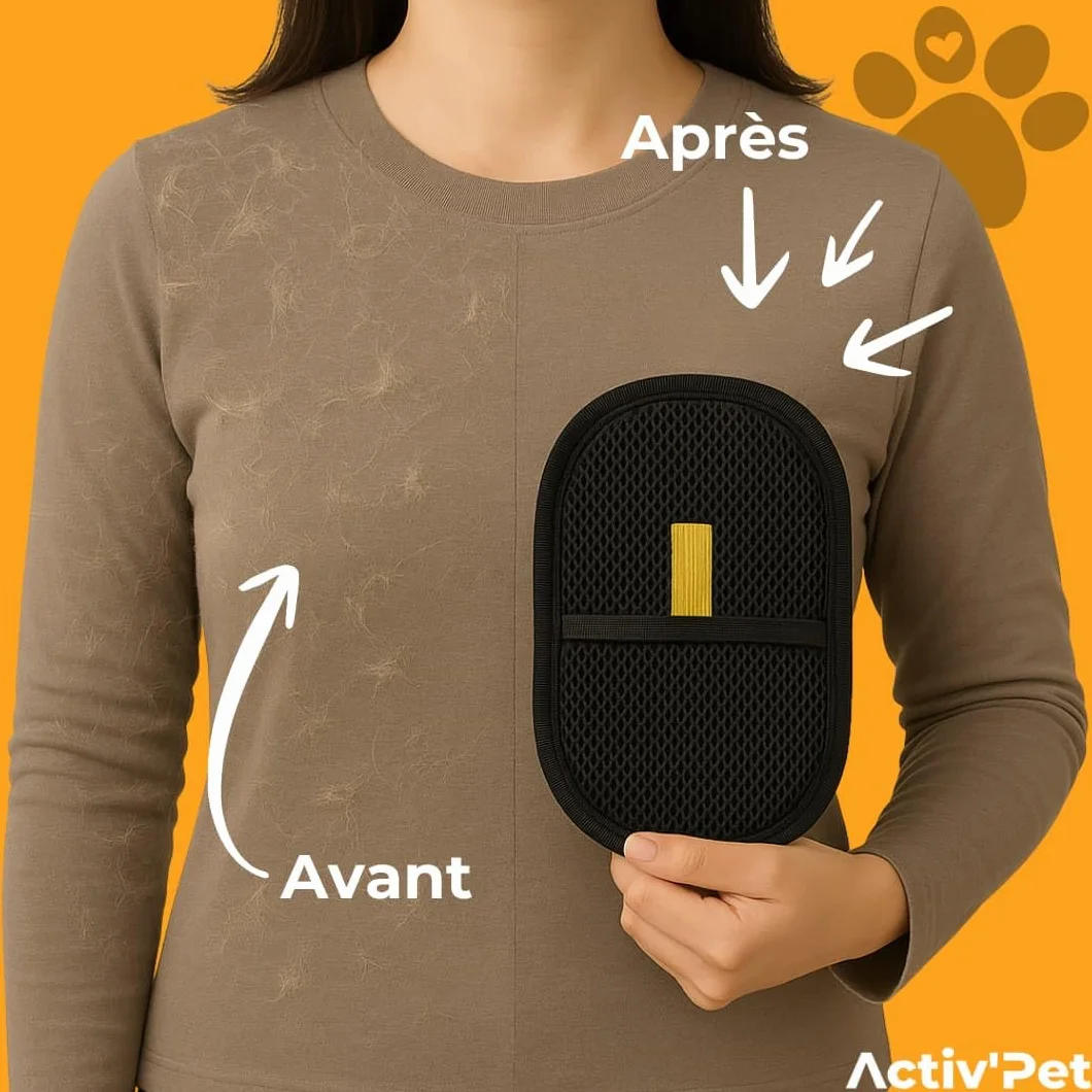 SWZEC Activ-Pet Gant Attrape'Poils