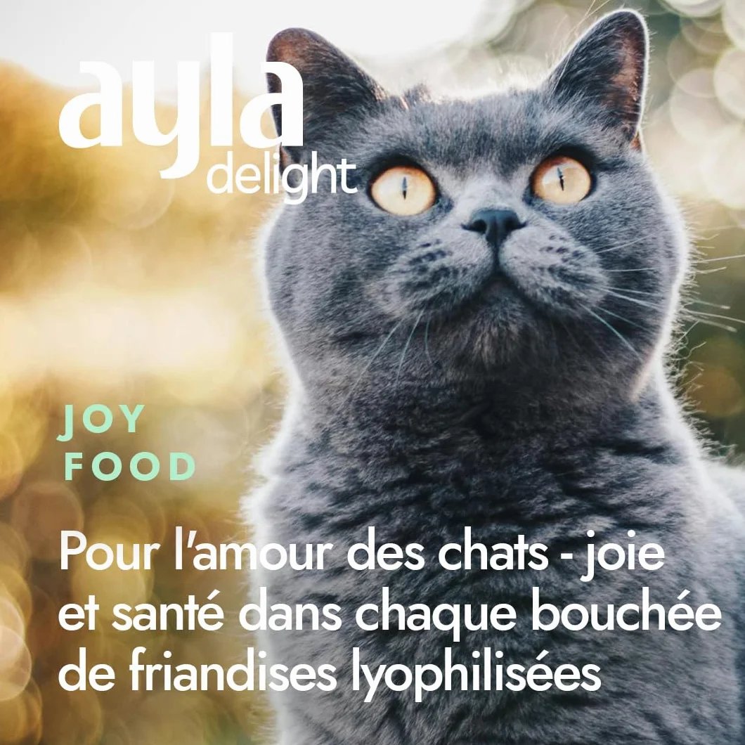 AYLA Friandises pour chat lyophilisées Riche en protéines Booster pelage muscles 140 g mélange