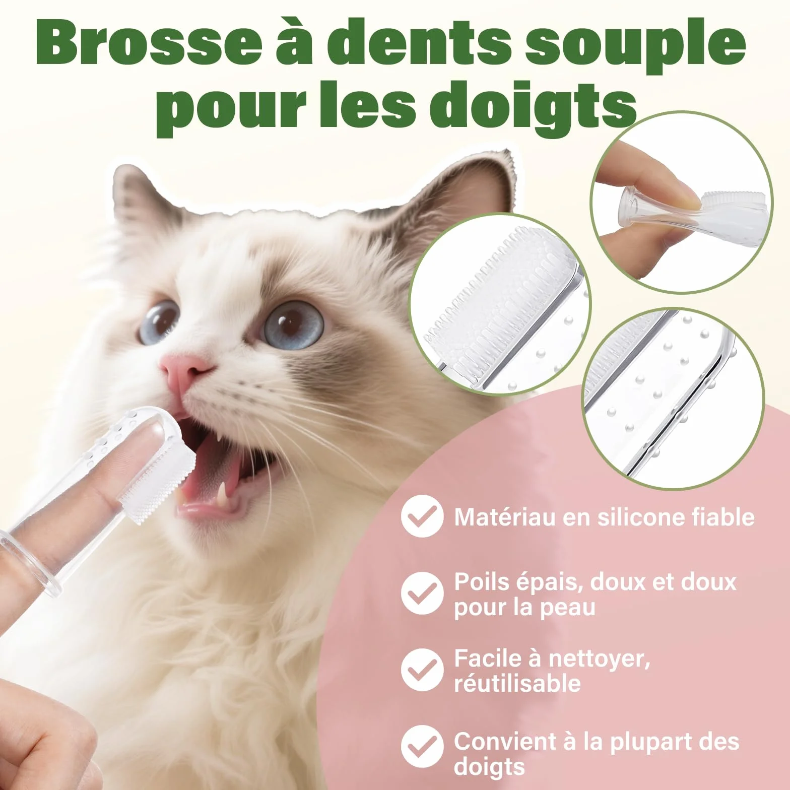 UNEK Dentifrice chiens chats saveur pastèque 2 brosses à dents