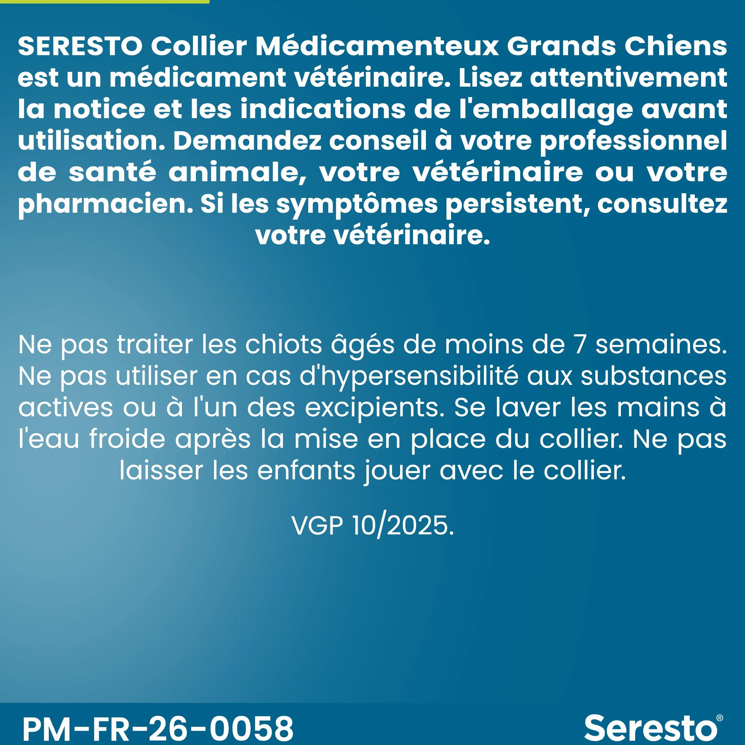 Seresto Collier Grands Chiens – 2 Protections anti puces et anti tiques pour grands chiens de plus de 8 kg – Collier Seresto pour chien 7 à 8 mois de protection, réduit le risque de leishmaniose –Gris