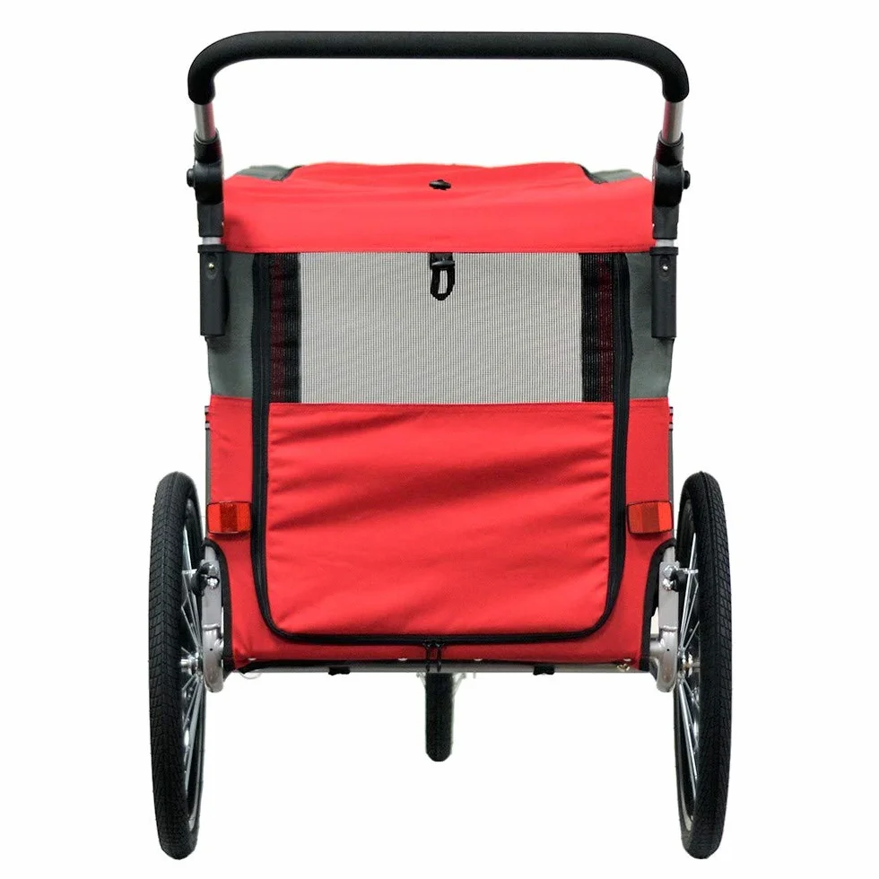 Remorque Vélo pour Animaux Zeta PAPILIOSHOP, Chariot Buggy Convertible en Poussette pour Chien, 3 Tailles