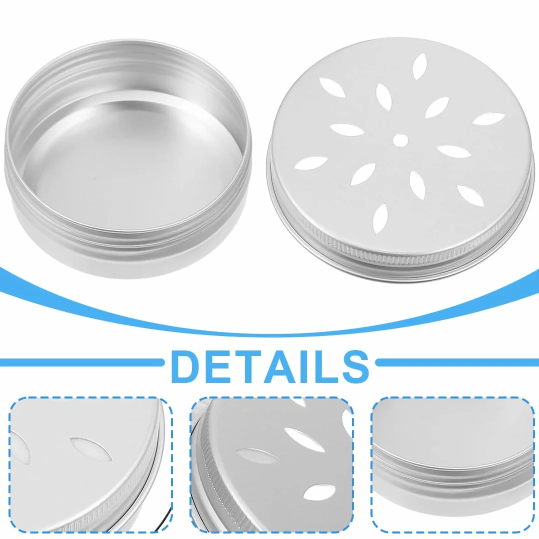 Kit De Formation De Parfum pour Chien,5 pièces,Training scent nose odor container round tin metal containers holder sniffing accessory tool work for,12 en Aluminium,Agility Training Equipment