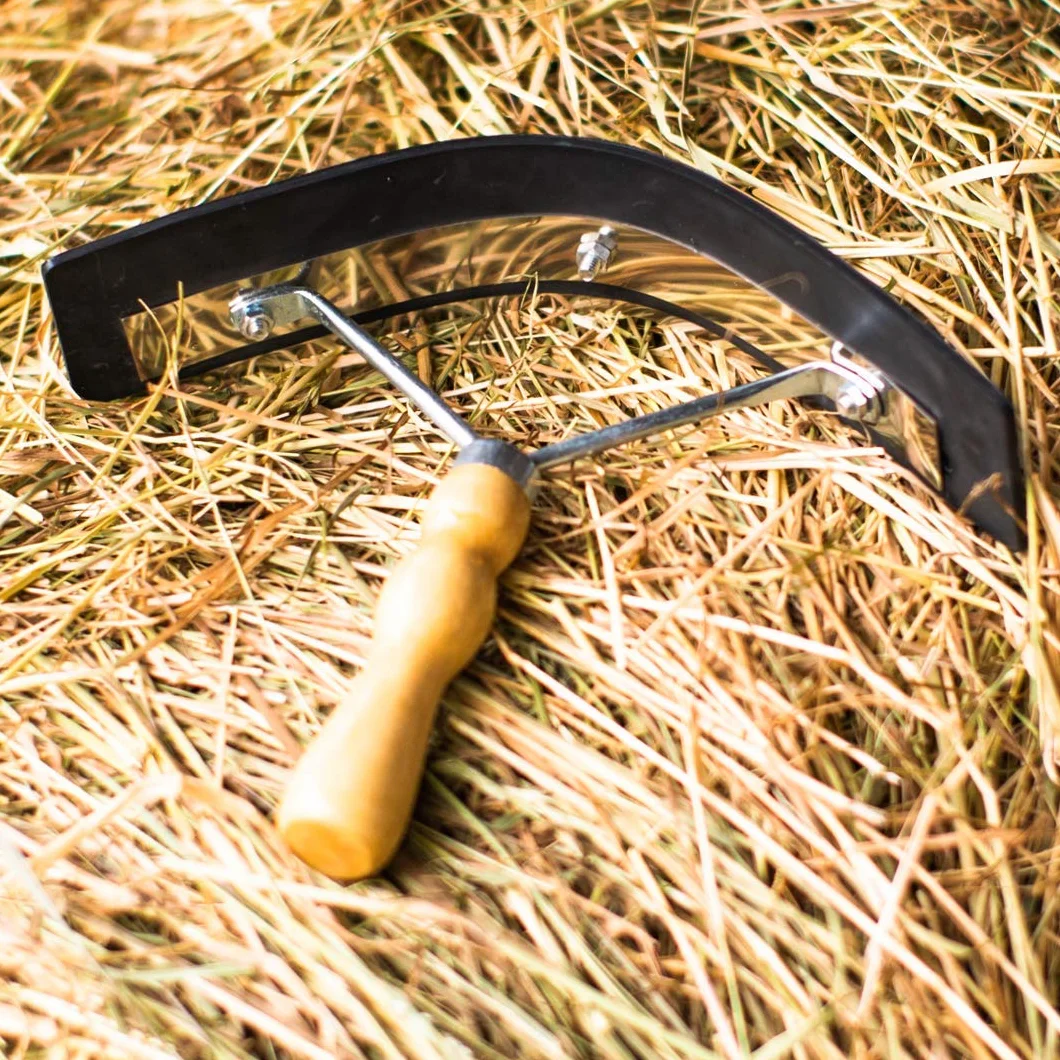 Couteau à souder en Acier Inoxydable avec poignée en Bois pour Cheval et raclette 2 en 1 Pferdelinis