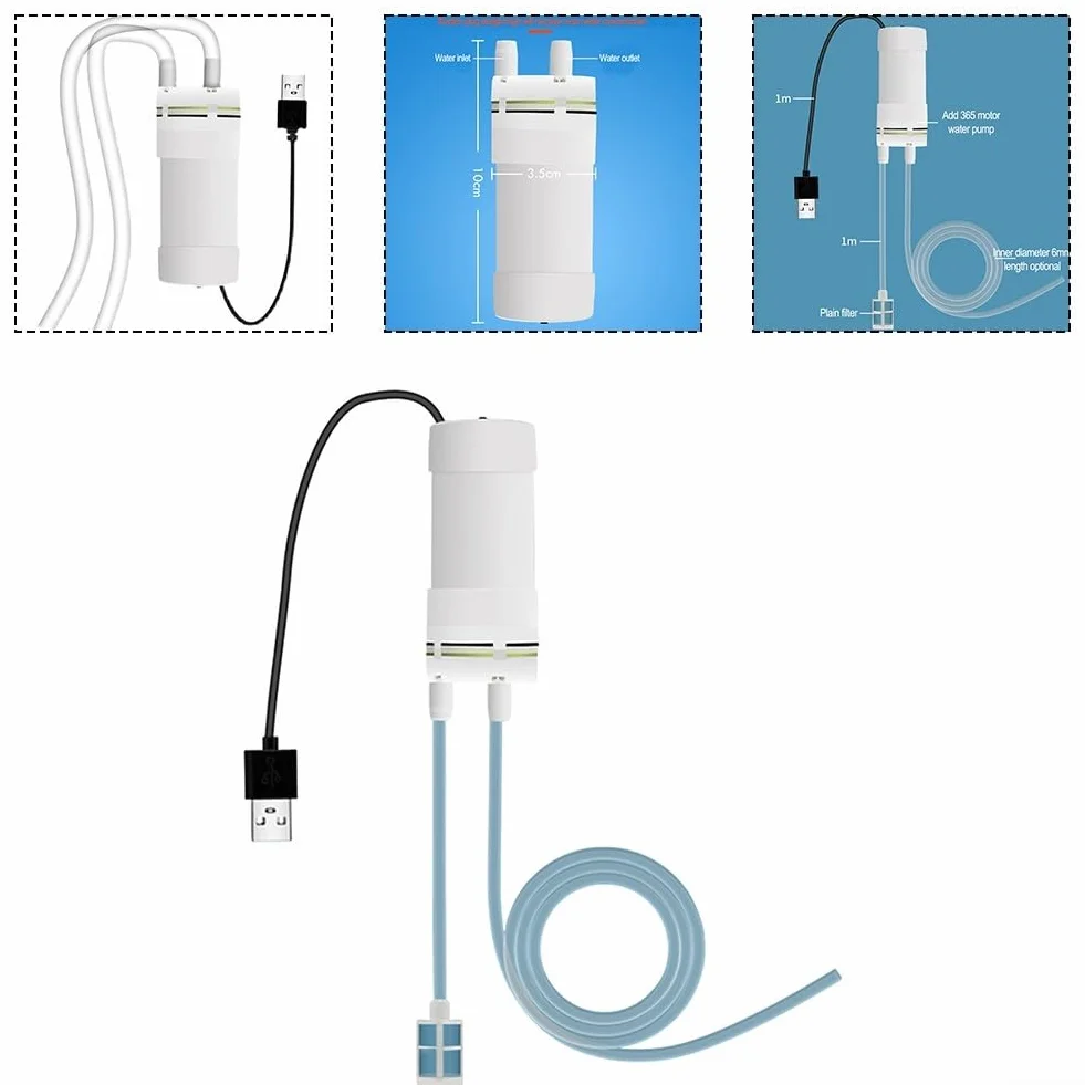 Mini pompe à eau électrique 5 V 2 A auto-amorçante USB 6 mm débit 4 L/min 5 mètres
