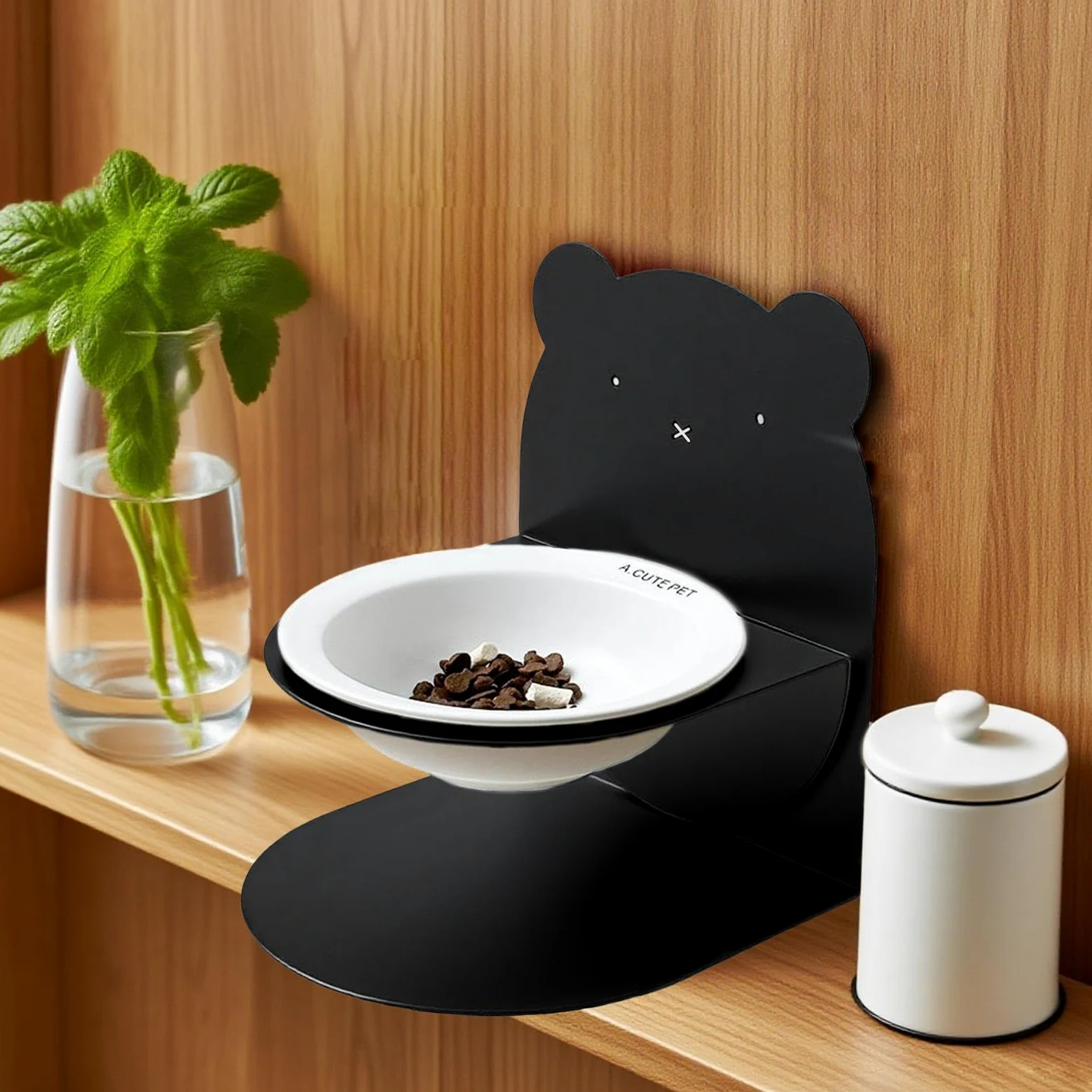 Gamelle pour Chat Support Repas pour Chaton et Chiot de Petite, Moyenne, | Gamelle Anti-Glouton Chat Mangeoire Sèche Humide Petites Moyennes Races Chatons Animaux Pour Intérieur