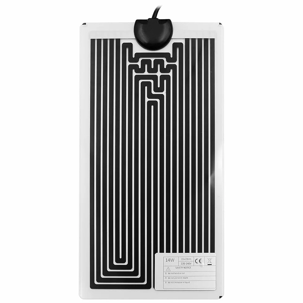 Petit Tapis Chauffant 15x28 cm 14 W Thermostat Contrôle Température Reptiles Serpents Lézards Geckos