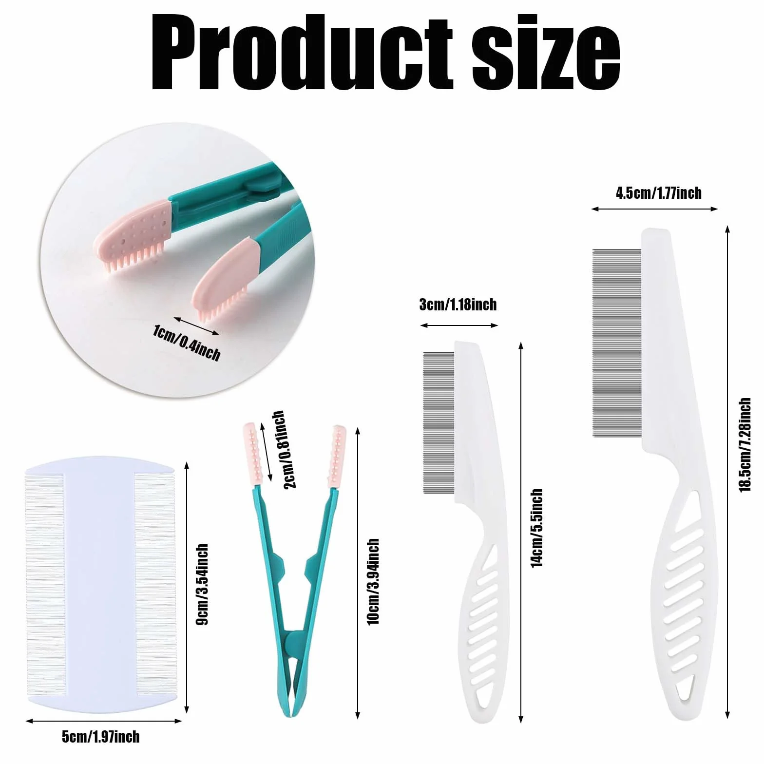 4pcs Brosse de Toilettage pour Animaux de Compagnie, Peigne à Puces pour Chat Peigne à Puces Chien Multifonctionnel Peigne à Puces pour Chiens Peigne à Cheveux pour Animaux de Compagnie