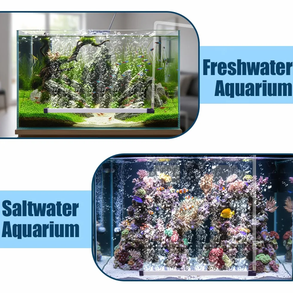 Diffuseur d'oxygène Silencieux Barre à Bulles pour Aquarium d'eau Douce et Salée