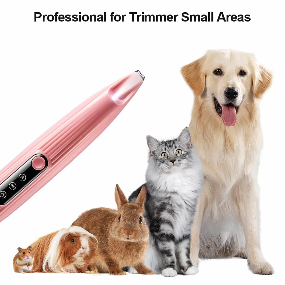 Tondeuse électrique Chien Faible Bruit Lumière LED Rasoir Chat étanche USB