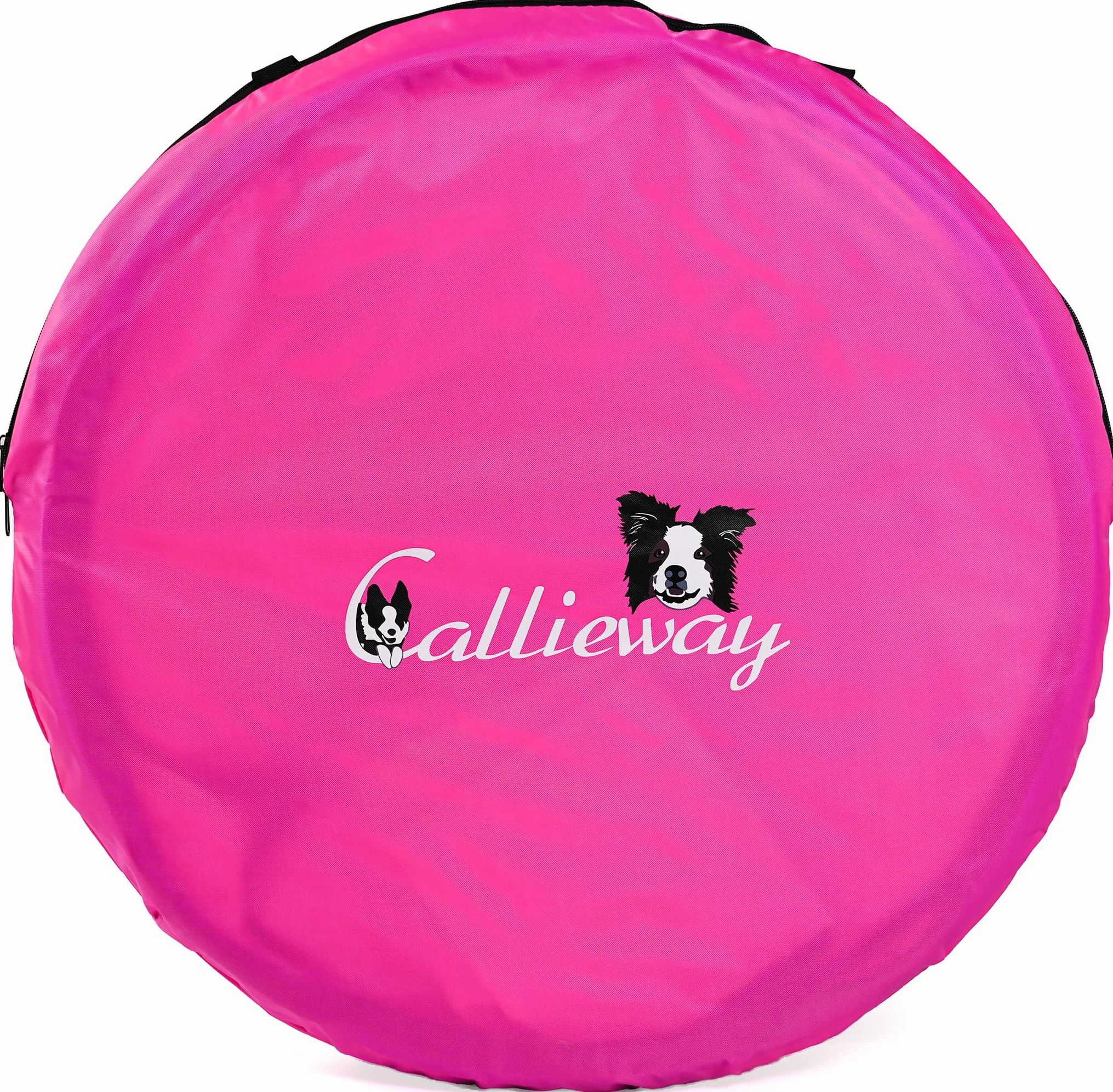 Callieway Hoopers Agility Barrel Tonneau d'entraînement pour chien lot de 2 bleu Fuchsia