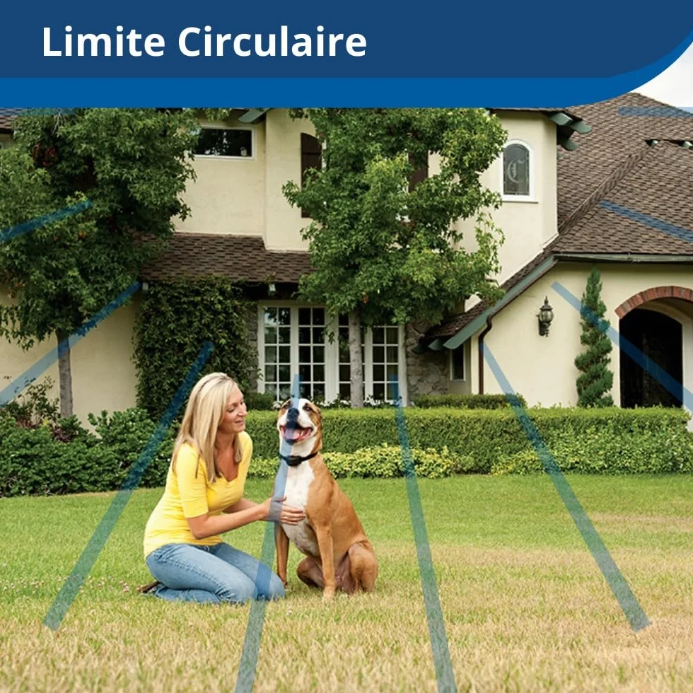 PetSafe Stay & Play Compact Wireless Pet Containment System with Rechargeable Collar, LCD Screen, up to 3000 m²