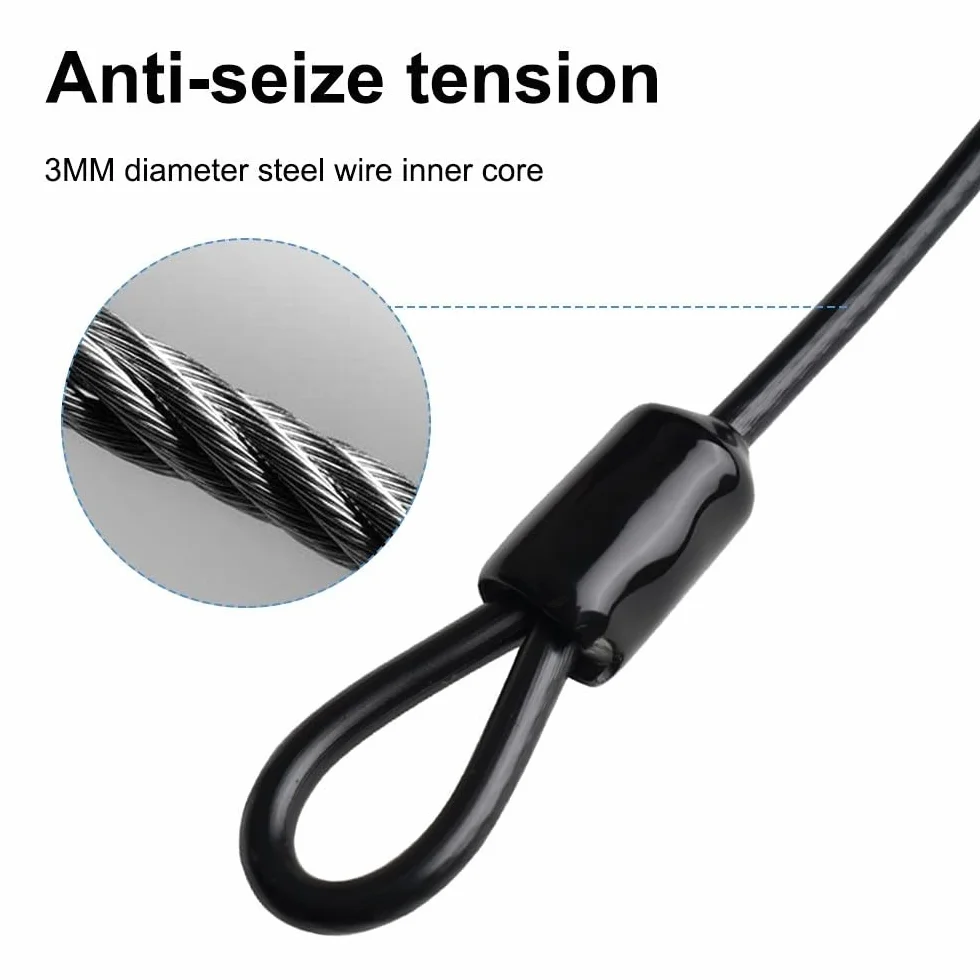 Laisse pour Chien Résistante Mastication Corde en Acier pour Petit Moyen Grand Chien Plein Air Marche Course