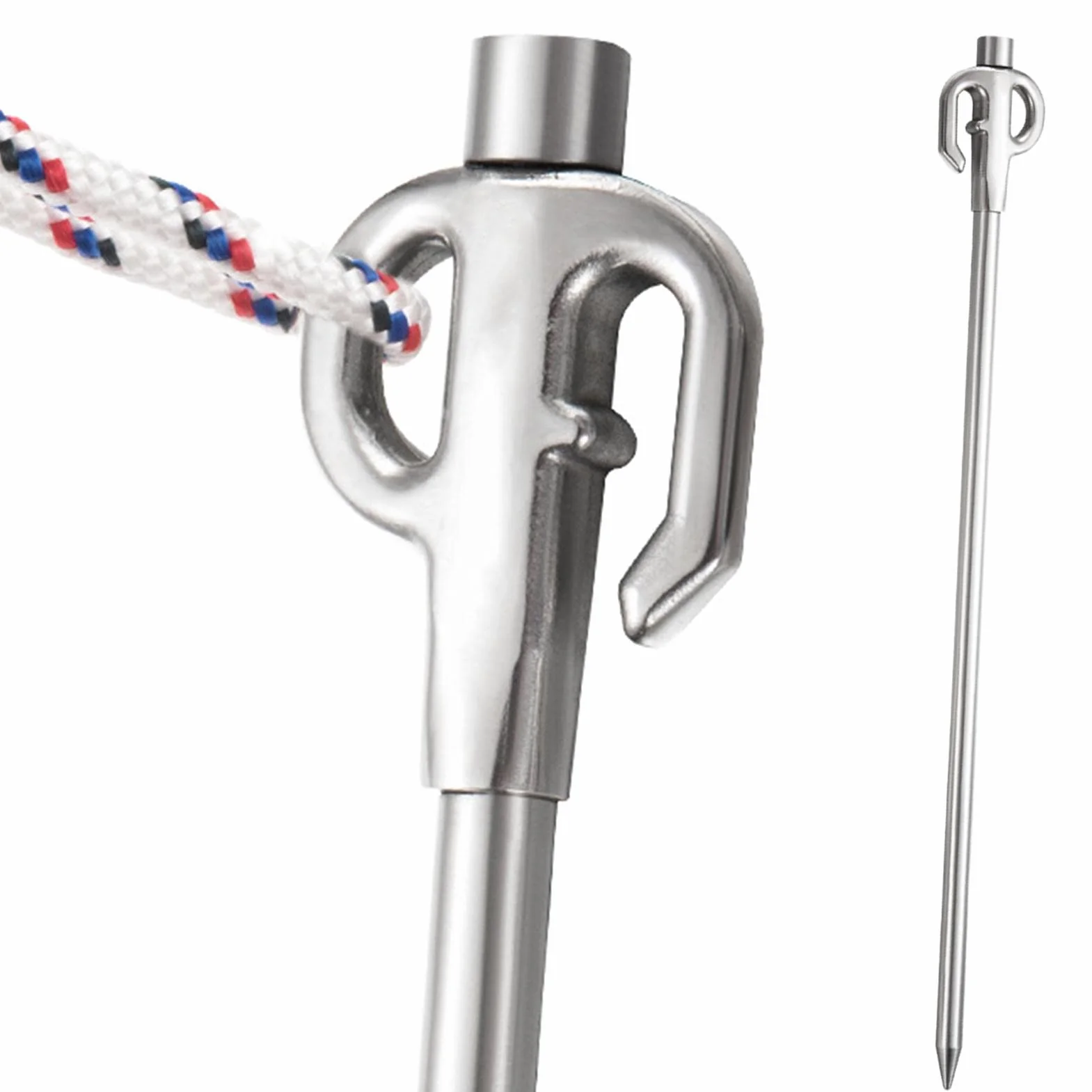 M/N /N Ancre pour Chien | Piquet pour Chien pour Cour | Poids Maximum 66 LB, ancrage au Sol en Acier Inoxydable résistant à la Rouille pour Cour, Camping, Plage, extérieur