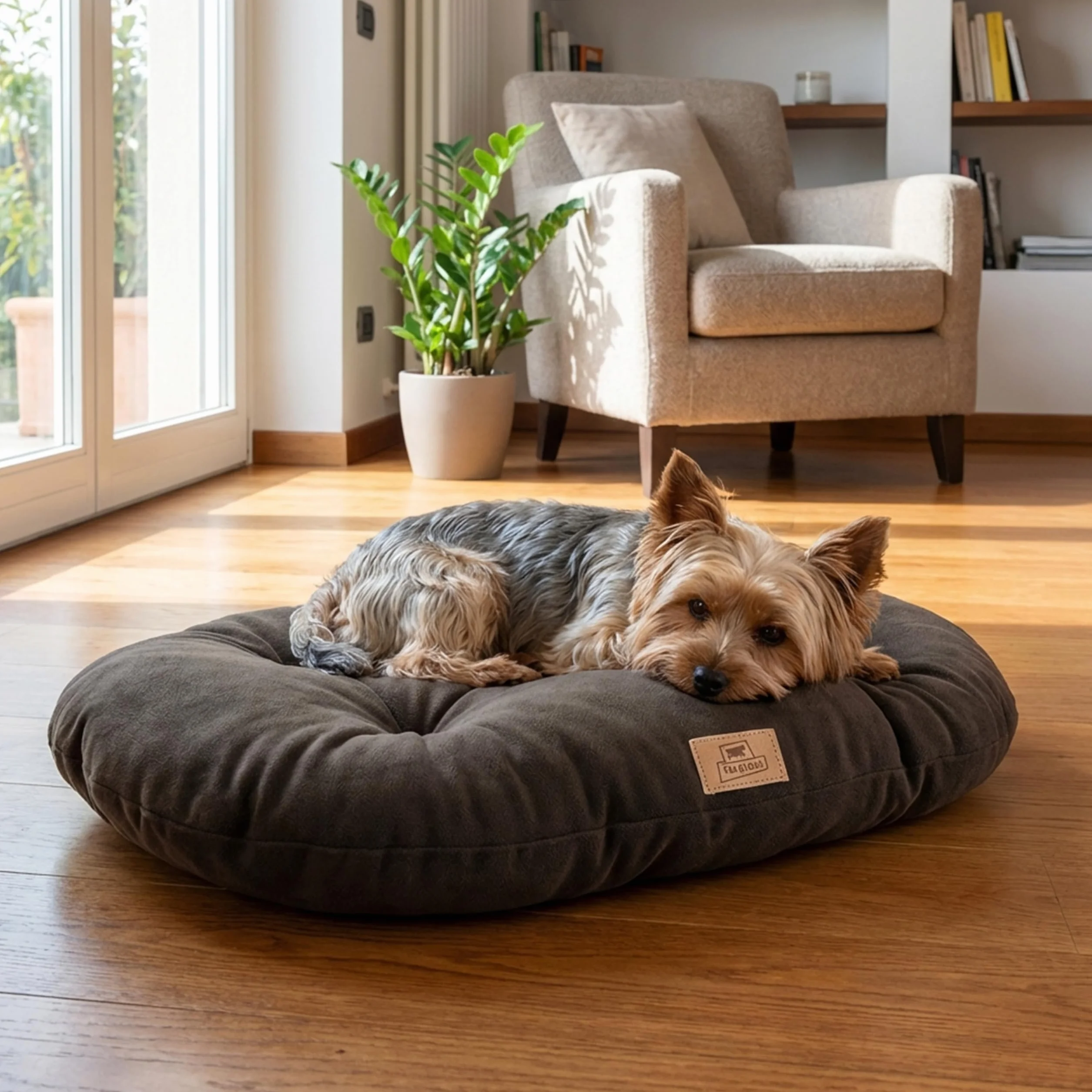 Ferplast Panier Chat Lavable Tapis Chien 55x36 cm Gris
